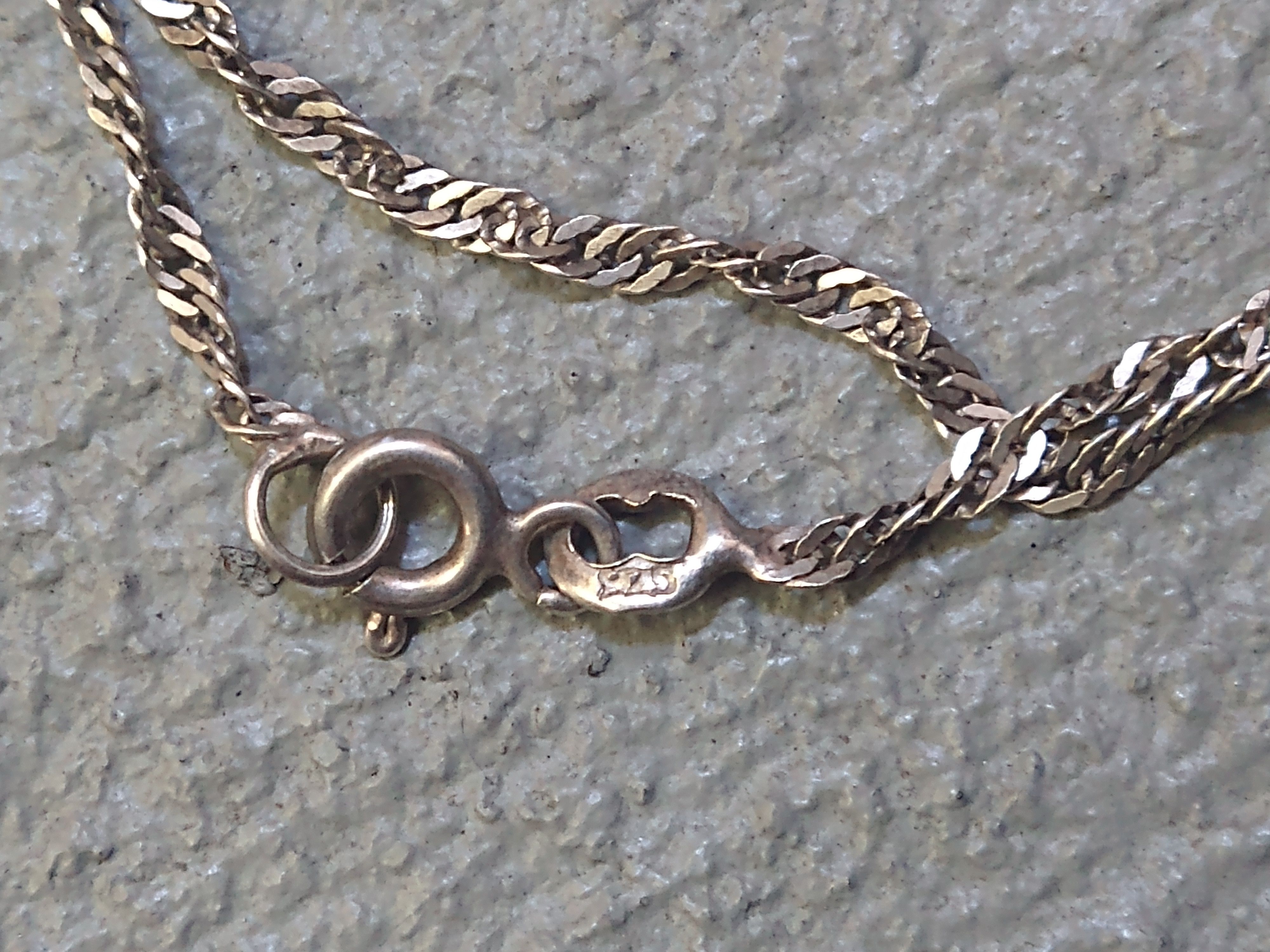 Jewelry Vintage Sterling Silver Necklace Curb Twist 17.5" Size ONE SIZE - 4 Thumbnail