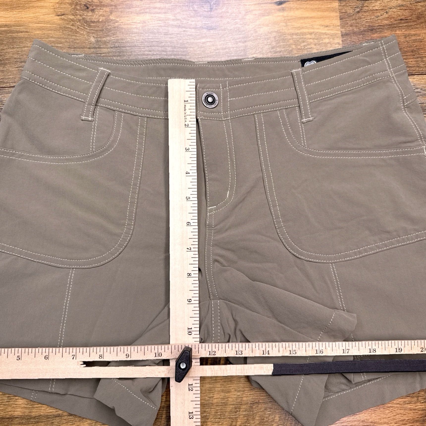Vintage Kuhl Cargo Shorts Womens 8 Taupe Mid Rise Stretch Mountain Culture Size 30" / US 8 / IT 44 - 7 Thumbnail