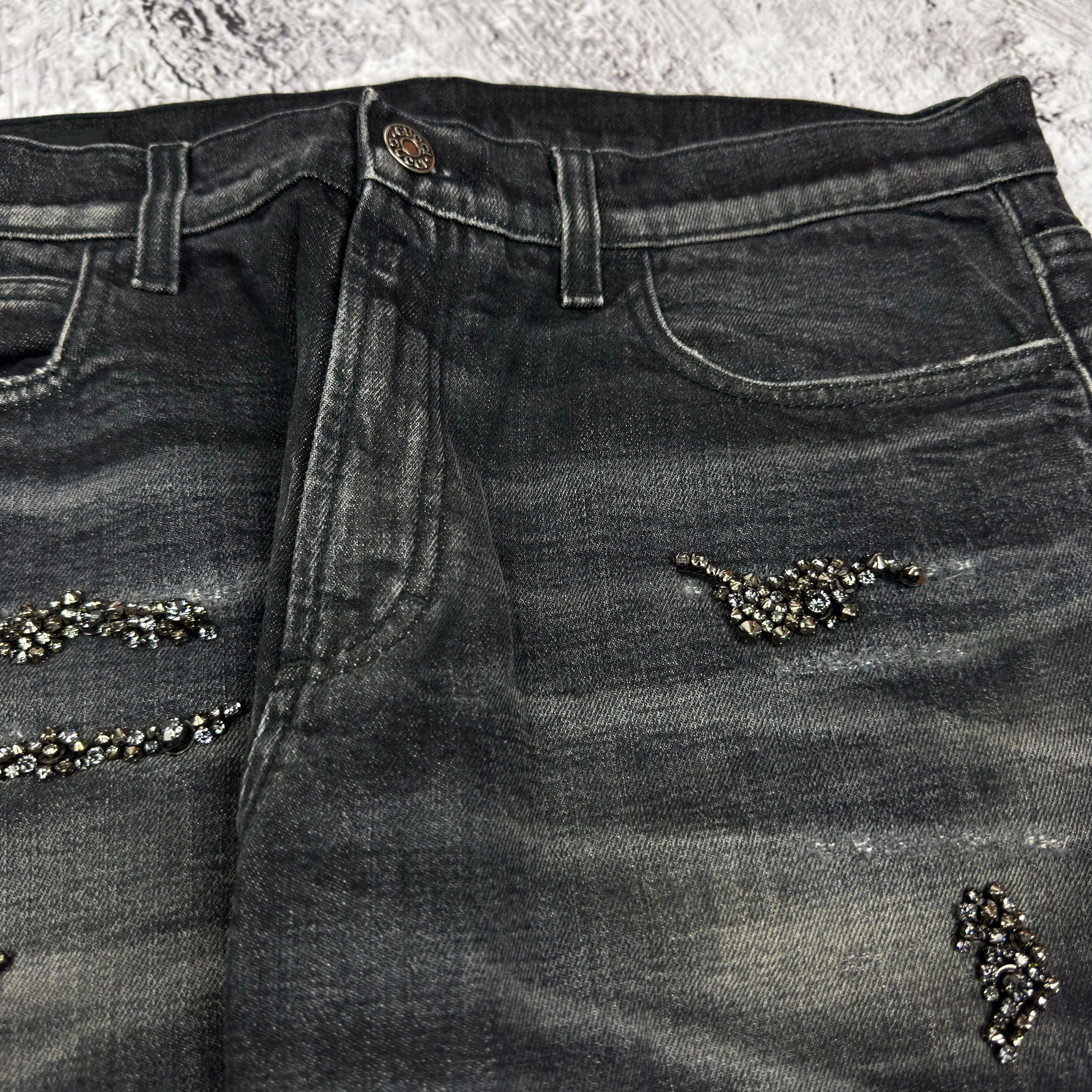 Gucci Gucci Distressed Rhinestone Embellishment Jeans 44 Size US 32 / EU 48 - 4 Thumbnail