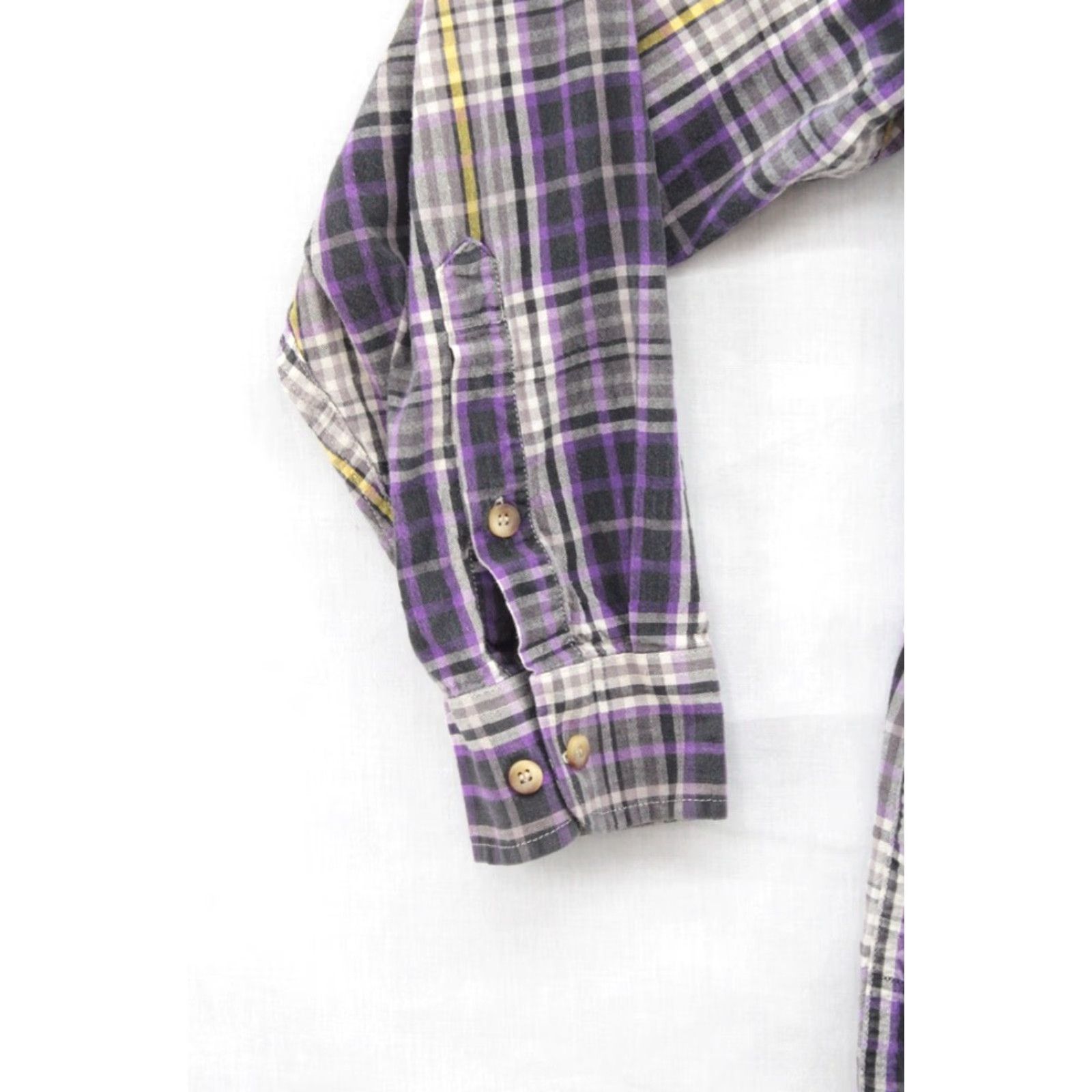 Vintage Panhandle Slim Shirt Men's XL Purple Plaid Cowboy Long Sleeve Cotton Button Down Shirt Size US XL / EU 56 / 4 - 4 Thumbnail