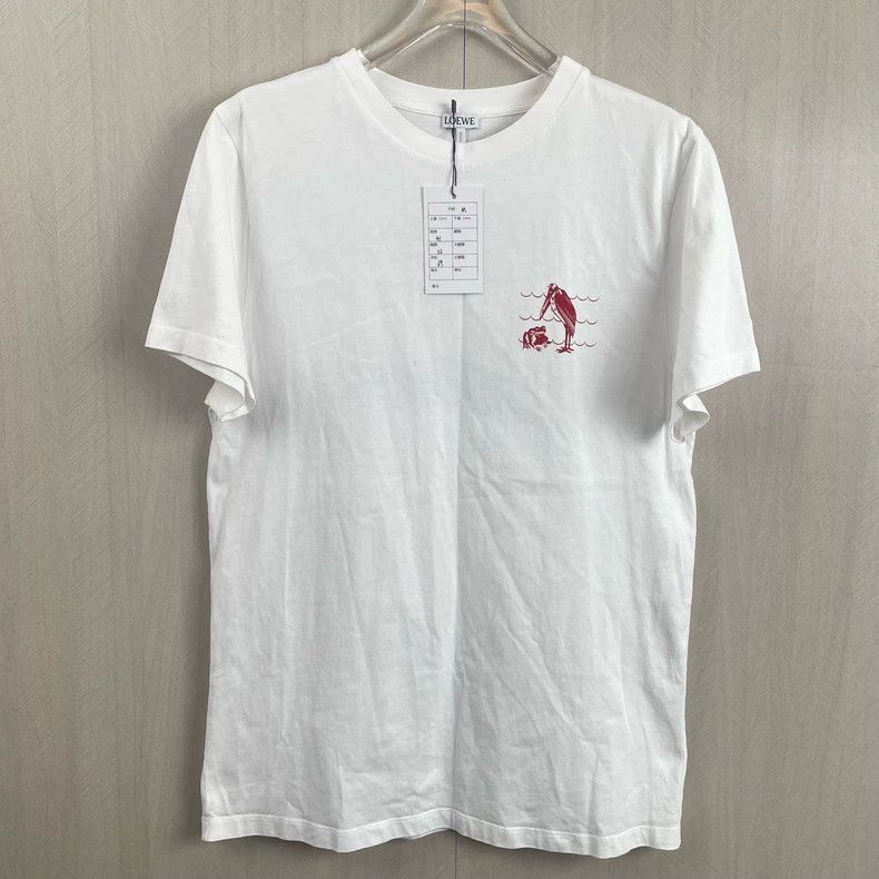 Loewe Loewe White frog bird behind the big Logo short sleeve Size M / US 6-8 / IT 42-44 - 1 Thumbnail
