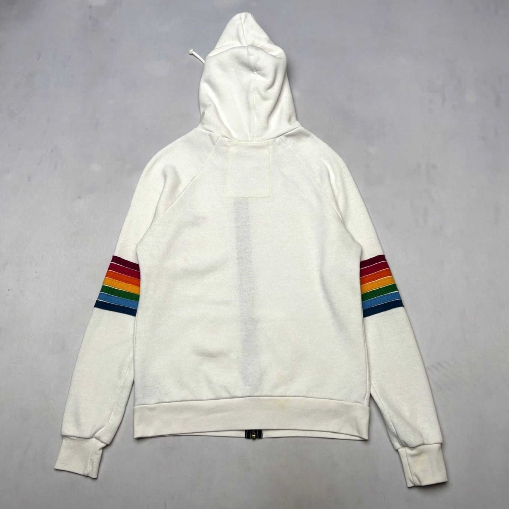 Aviator Nation Aviator Nation Hoodie Full Zip Rainbow Stitch Sleeve Women's XS Retro Loungewear Size XS / US 0-2 / IT 36-38 - 3 Thumbnail