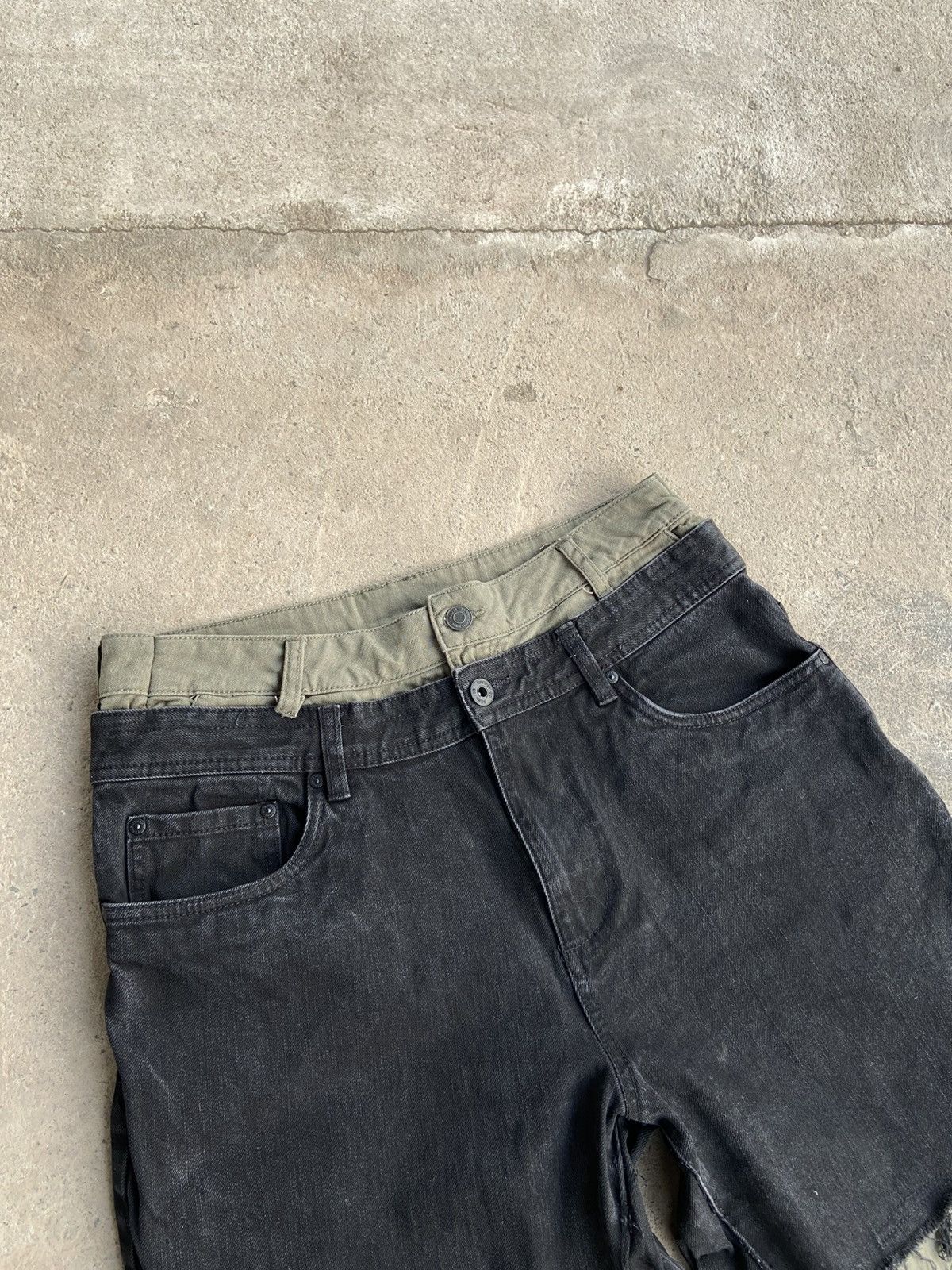 Japanese Brand 1of1 Dual denim cargo pants Size US 32 / EU 48 - 3 Thumbnail