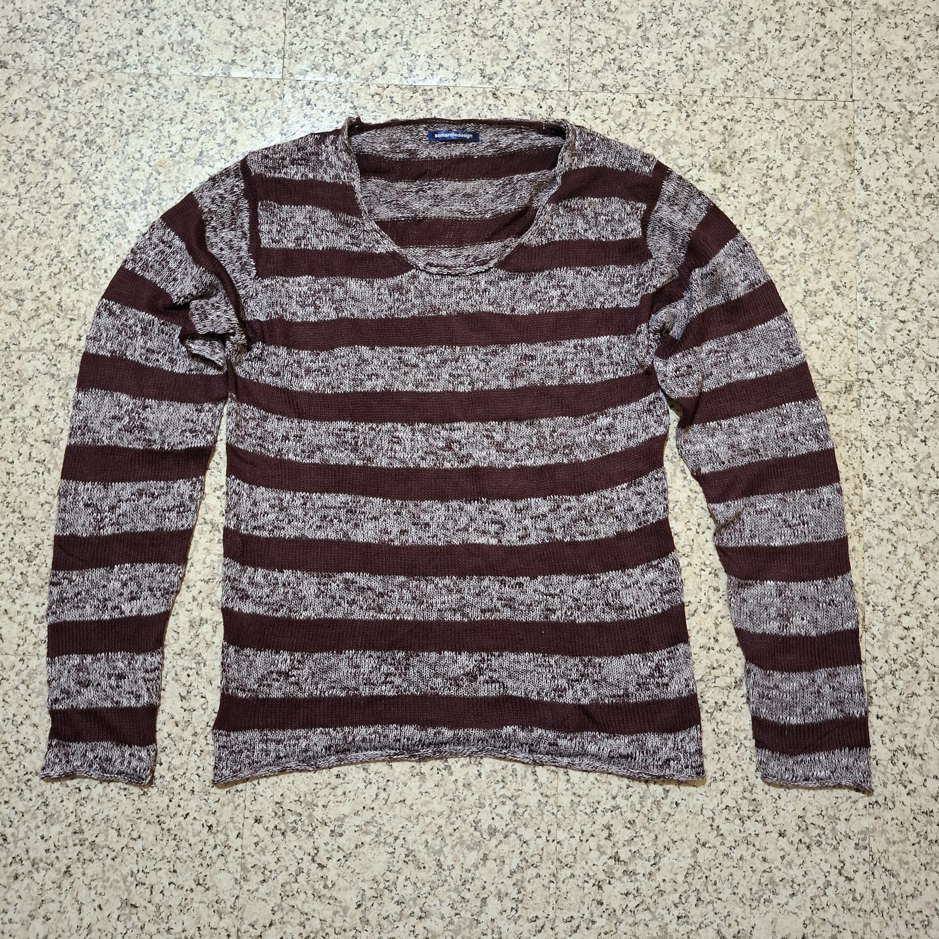 semanticdesign Semantic Design Japan Striped Grunge Knit Sweater Size US M / EU 48-50 / 2 - 1 Thumbnail
