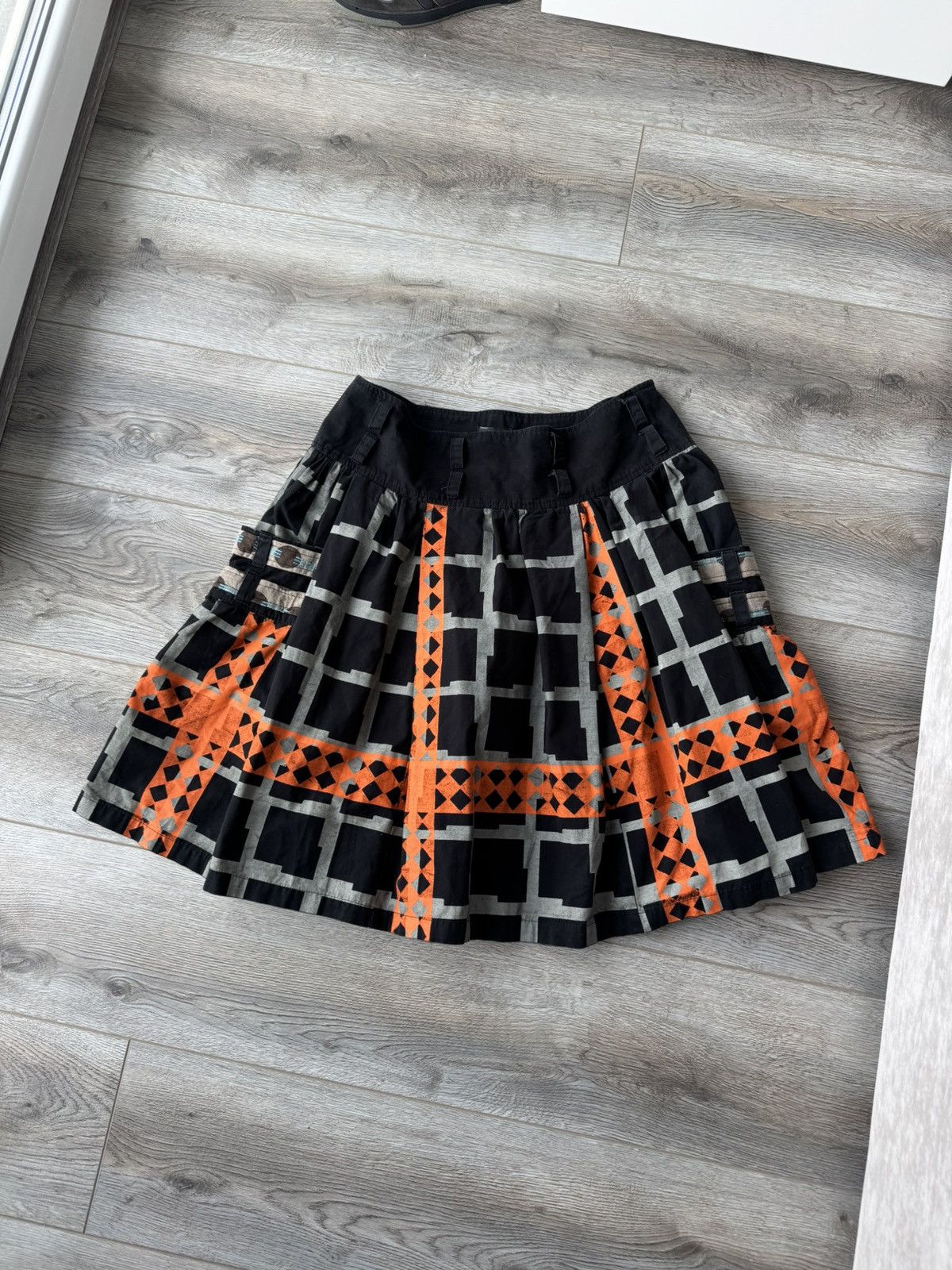Custo Barcelona Custo Barcelona Avant-Garde Plaid Midi Skirt Size 28" / US 6 / IT 42 - 2 Thumbnail