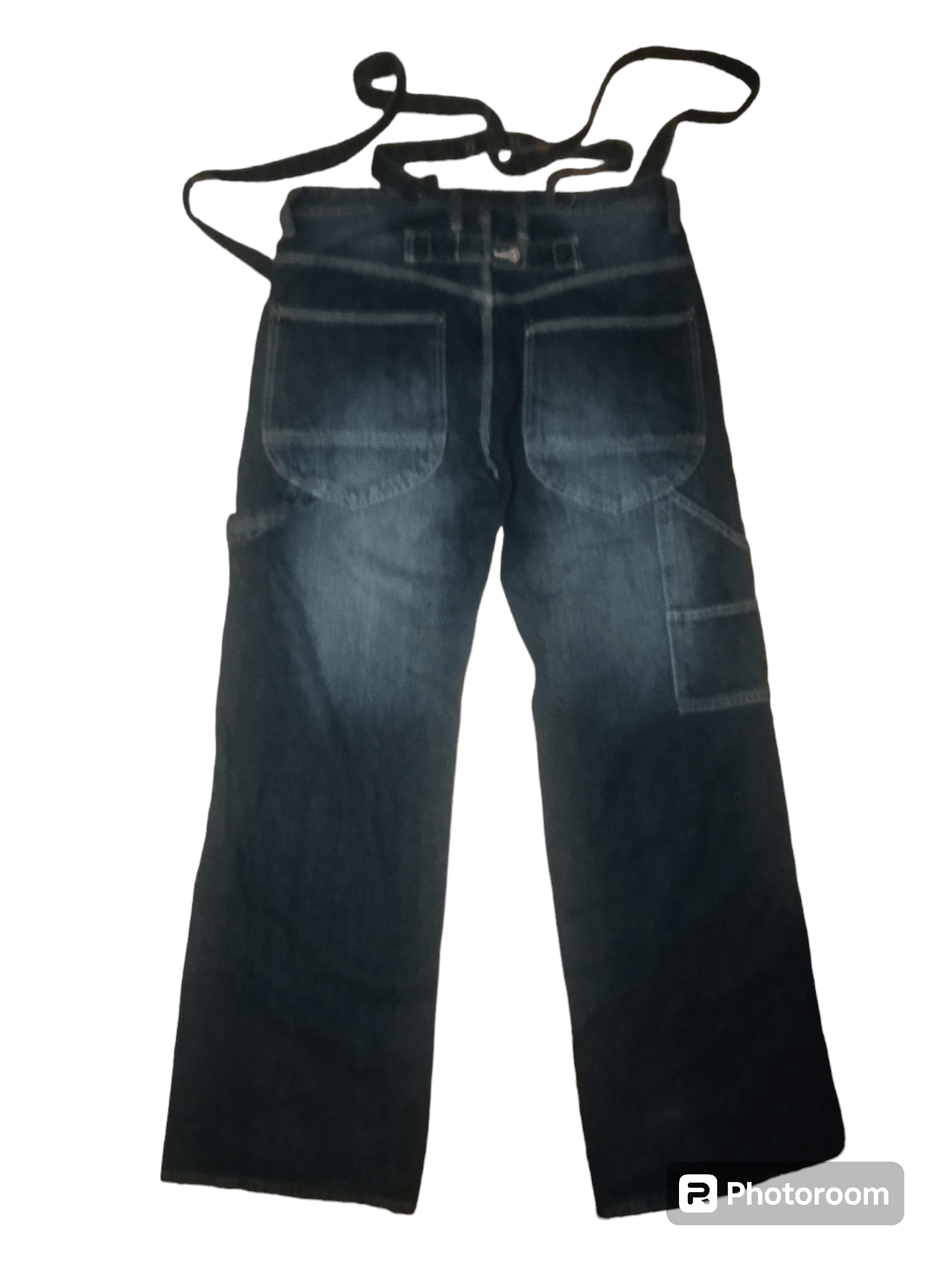 Japanese Brand × Vintage Ultimax Carpenter Buckle back Denim with Suspender (baggy) Size US 34 / EU 50 - 4 Thumbnail