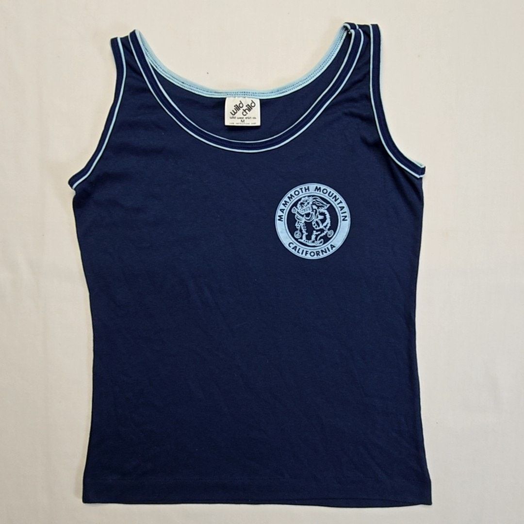 Vintage Vintage Mammoth Mountain California Tank Top Blue Shirt 90s Size M / US 6-8 / IT 42-44 - 1 Thumbnail