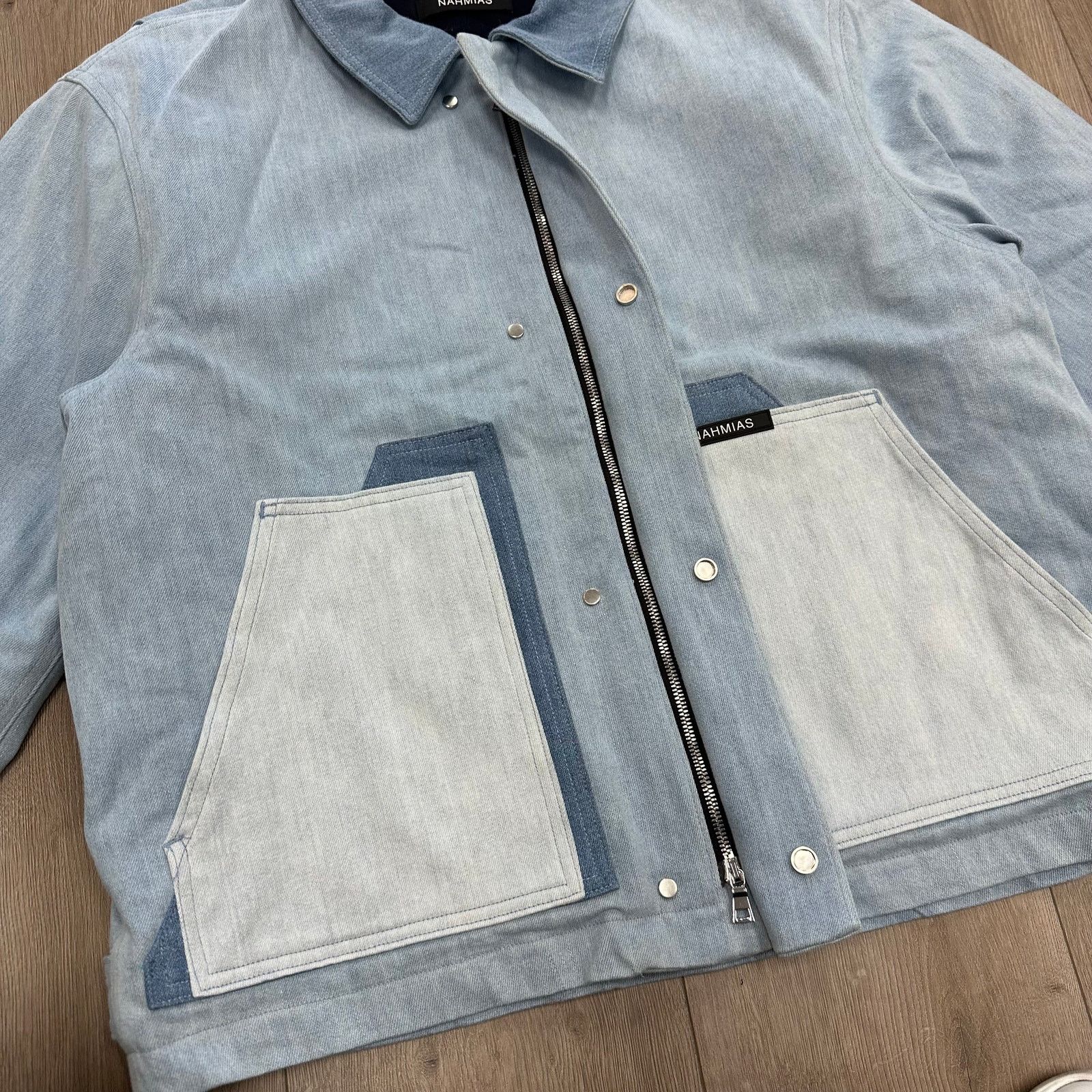 Nahmias NAHMIAS Blue Indigo Carpenter Jacket Coat Size Large L B13 Size US L / EU 52-54 / 3 - 4 Thumbnail