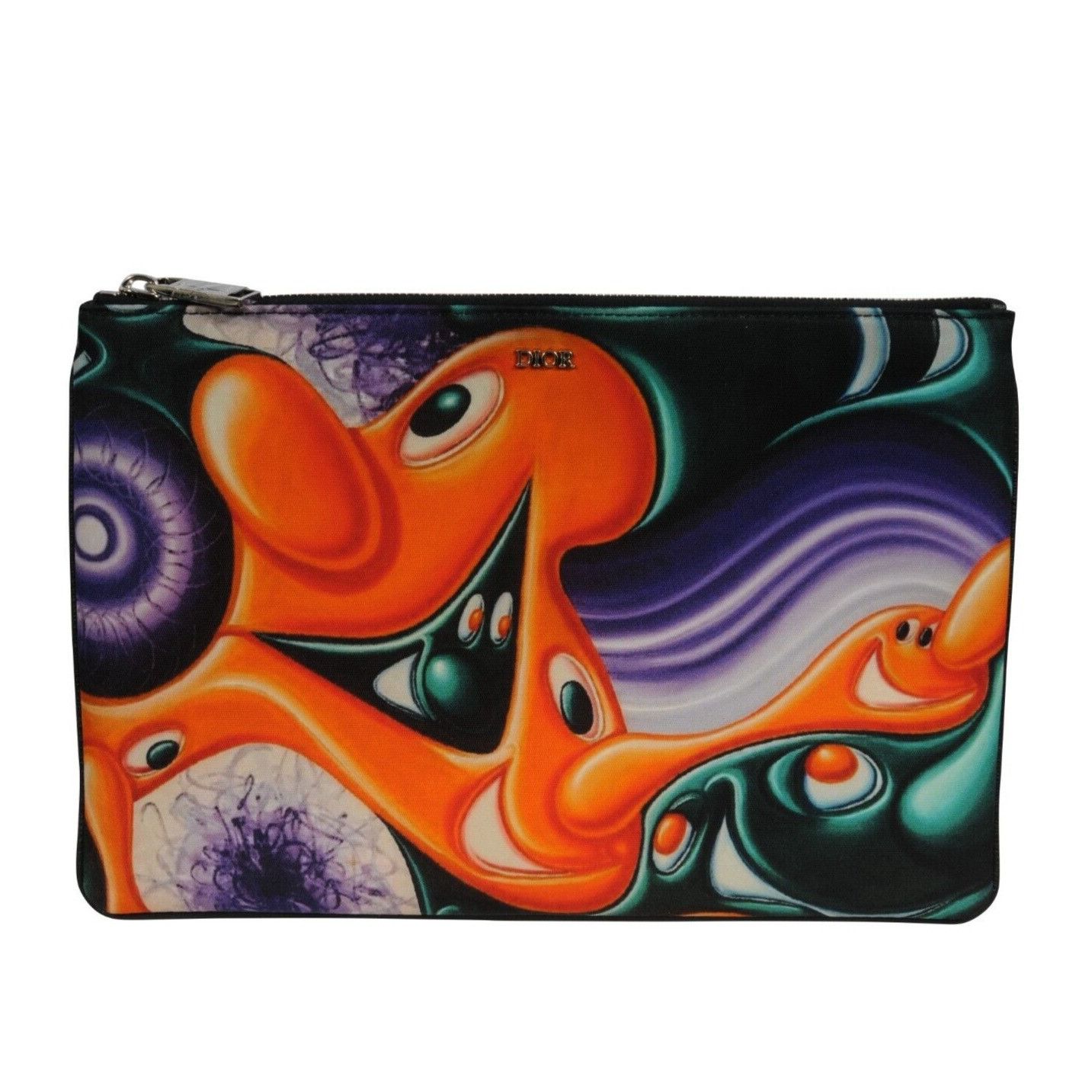 Dior Kenny Scharf Travel Pouch Black Orange Size ONE SIZE - 1 Thumbnail