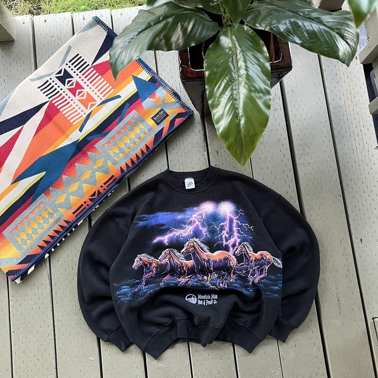 Vintage Vintage 92 Habitat Hab-A-Rap Graphics Horses Lightning Size US XL / EU 56 / 4 - 1 Thumbnail