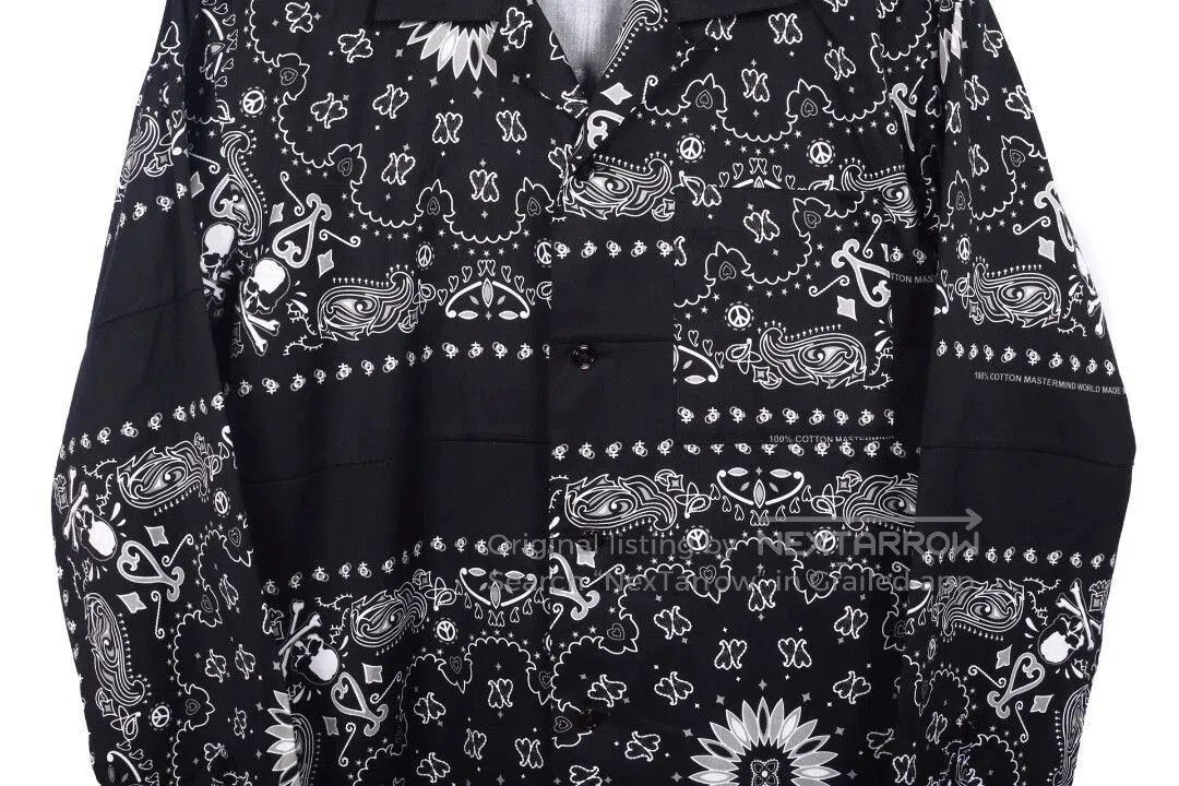 Mastermind Japan Black Patterned Long Sleeve Shirt. Size US S / EU 44-46 / 1 - 3 Thumbnail
