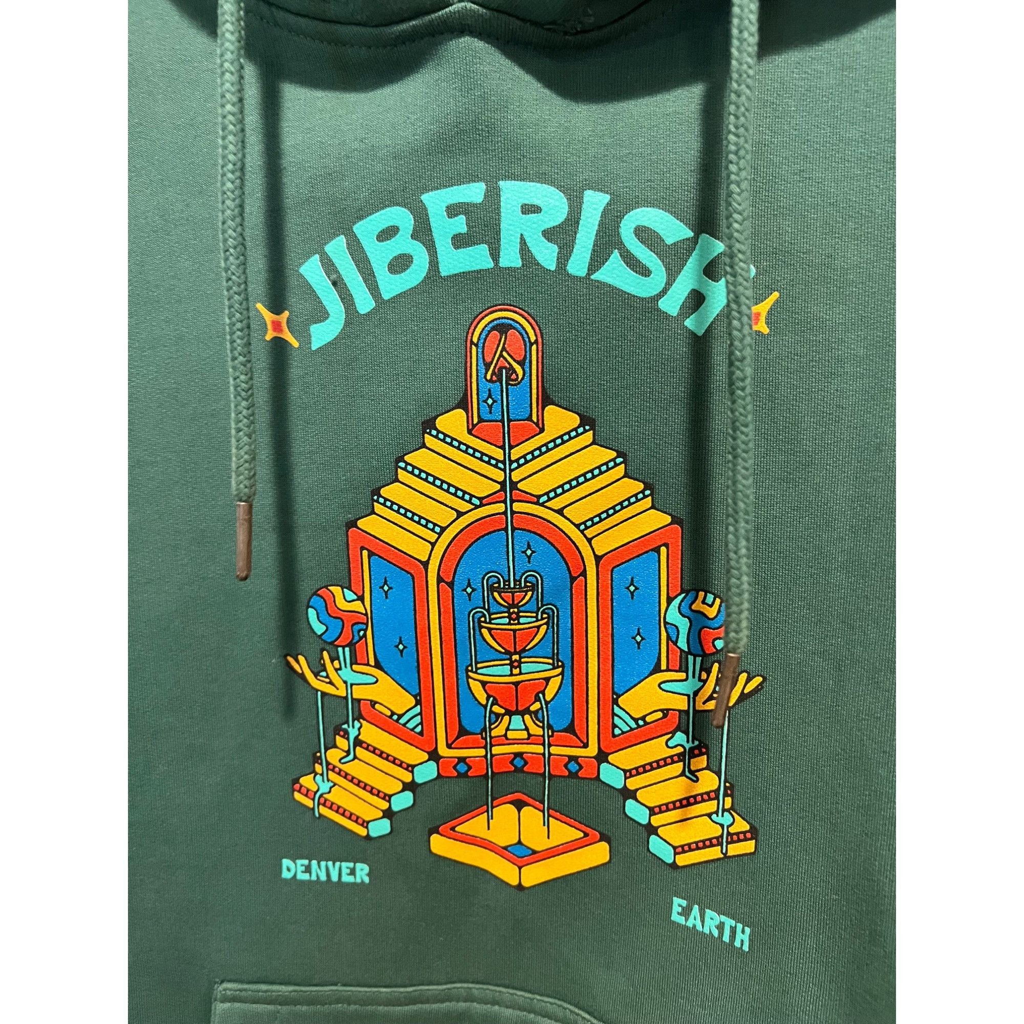 Jiberish Jiberish Green Graphic Hoodie - size M Size US M / EU 48-50 / 2 - 2 Thumbnail