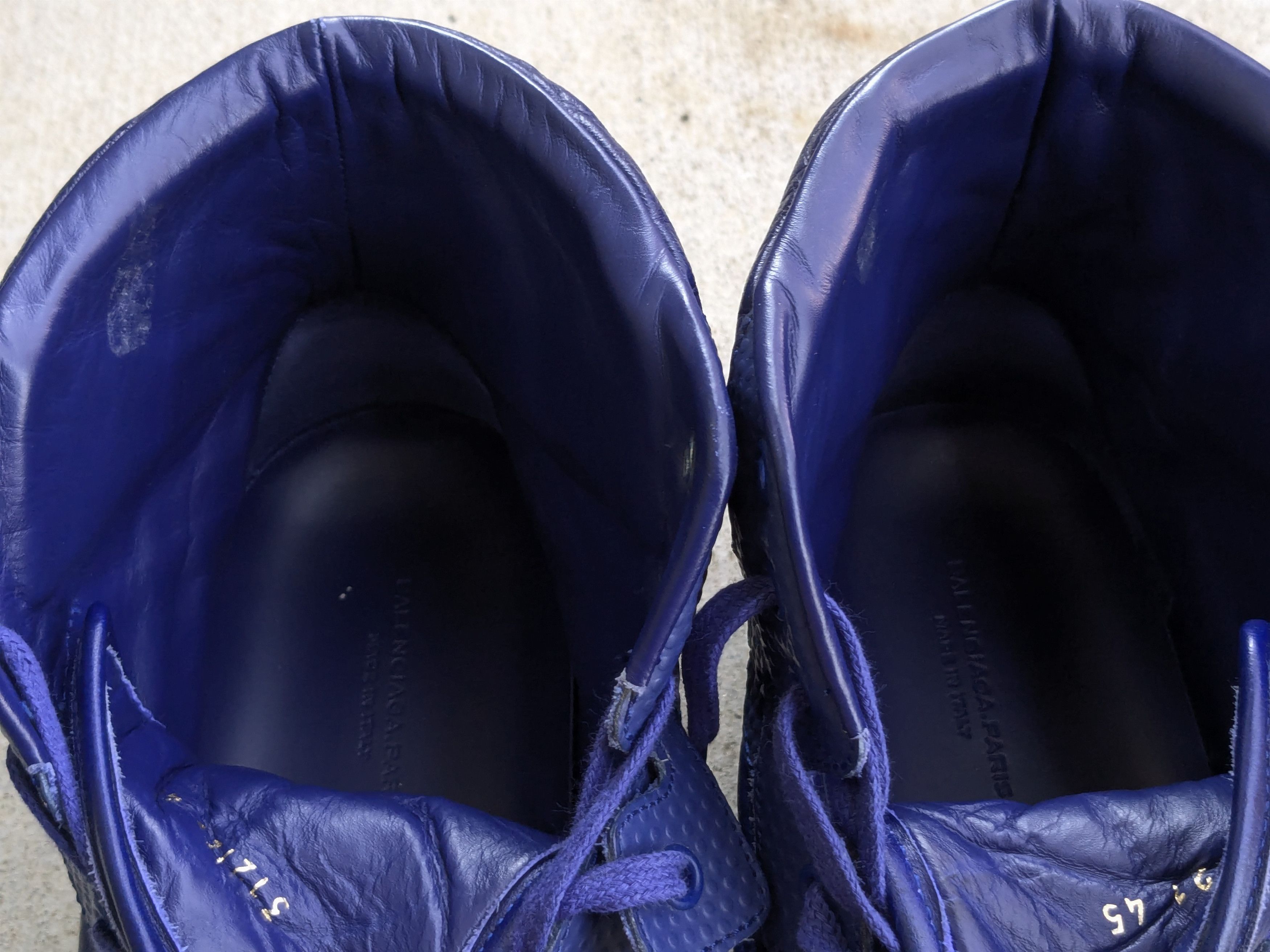 Balenciaga Balenciaga Arena Blue 13 High Tops Leather Size US 13 / EU 46 - 4 Thumbnail