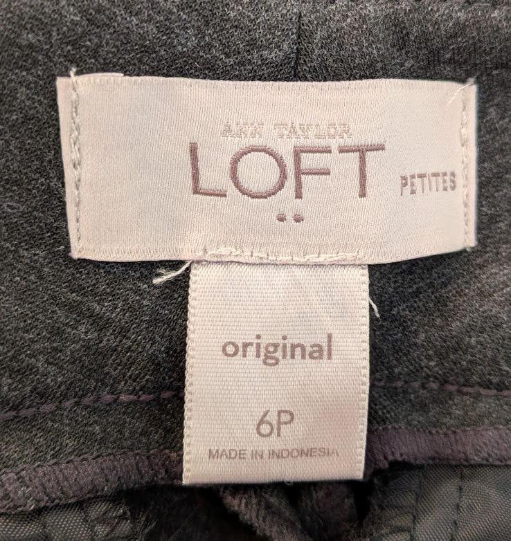 Loft Ann Taylor Loft women's Charcoal Grey dress trousers Size 28" / US 6 / IT 42 - 7 Thumbnail