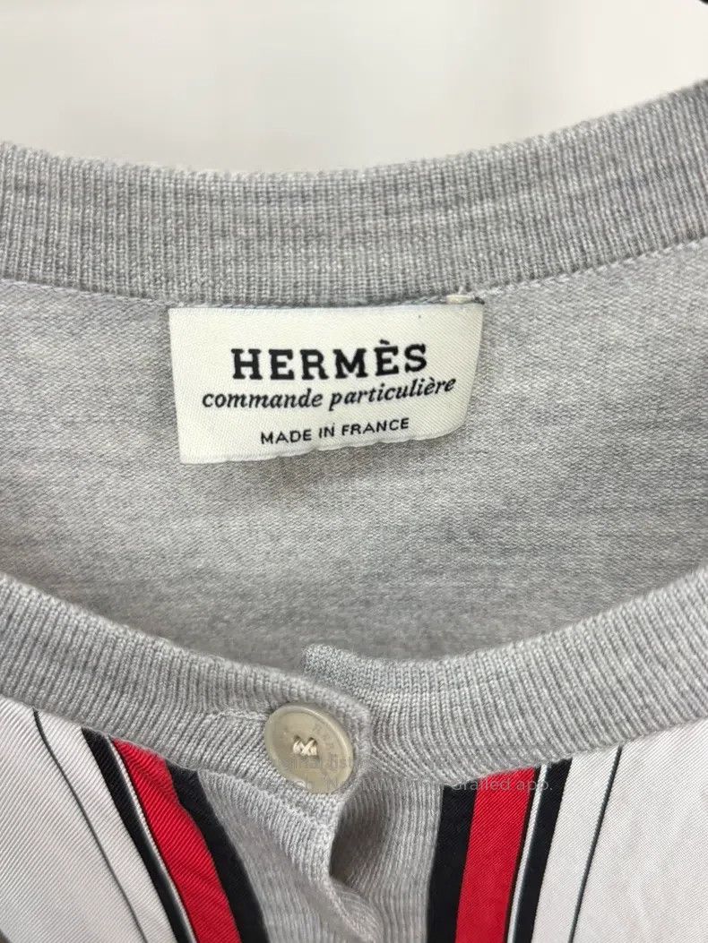 Hermes Hermes Silk and Wool Blend Patchwork Cardigan Jacket Size XS / US 0-2 / IT 36-38 - 3 Thumbnail