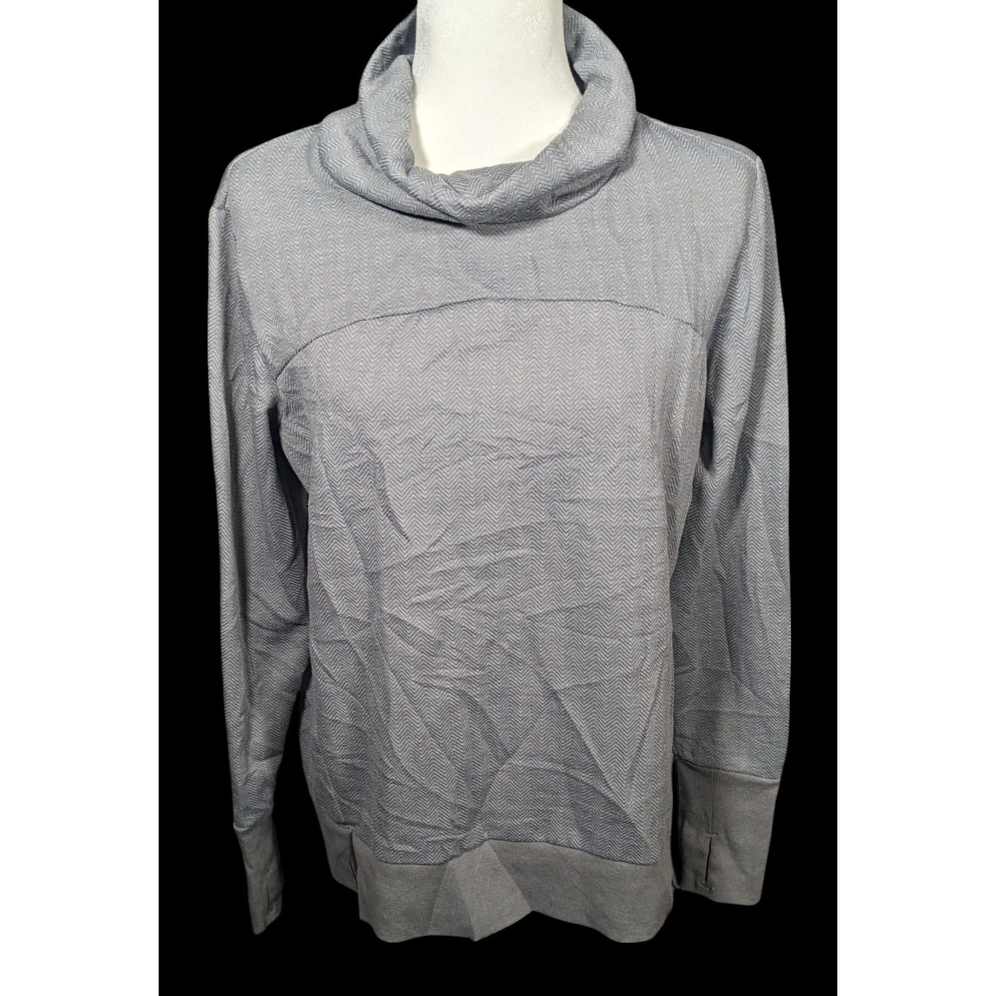 Avia Avia Athleisure Grey Cowl Neck Long Sleeve Top Size S / US 4 / IT 40 - 1 Thumbnail