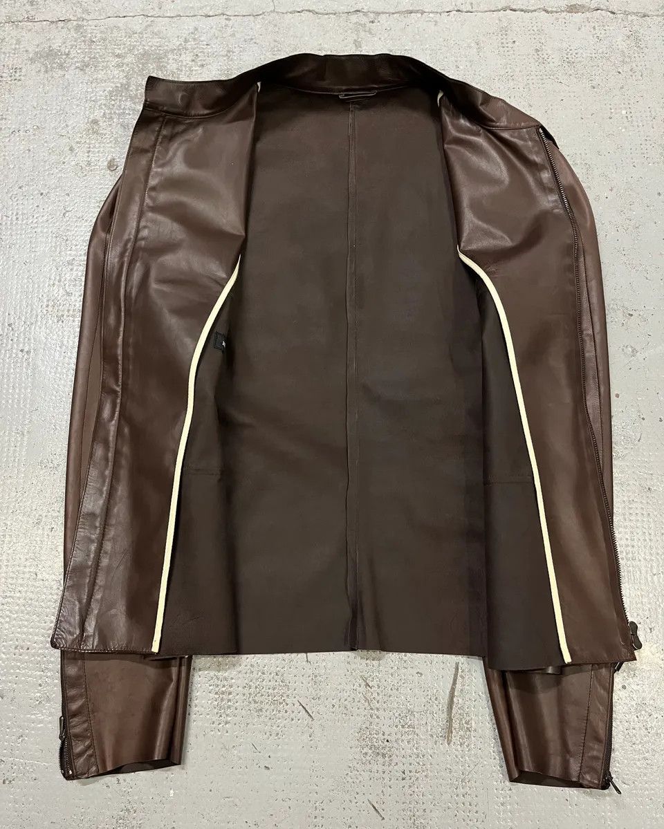 Jil Sander 2010s Jil Sander Brown Leather Minimalist Jacket Size US M / EU 48-50 / 2 - 8 Thumbnail