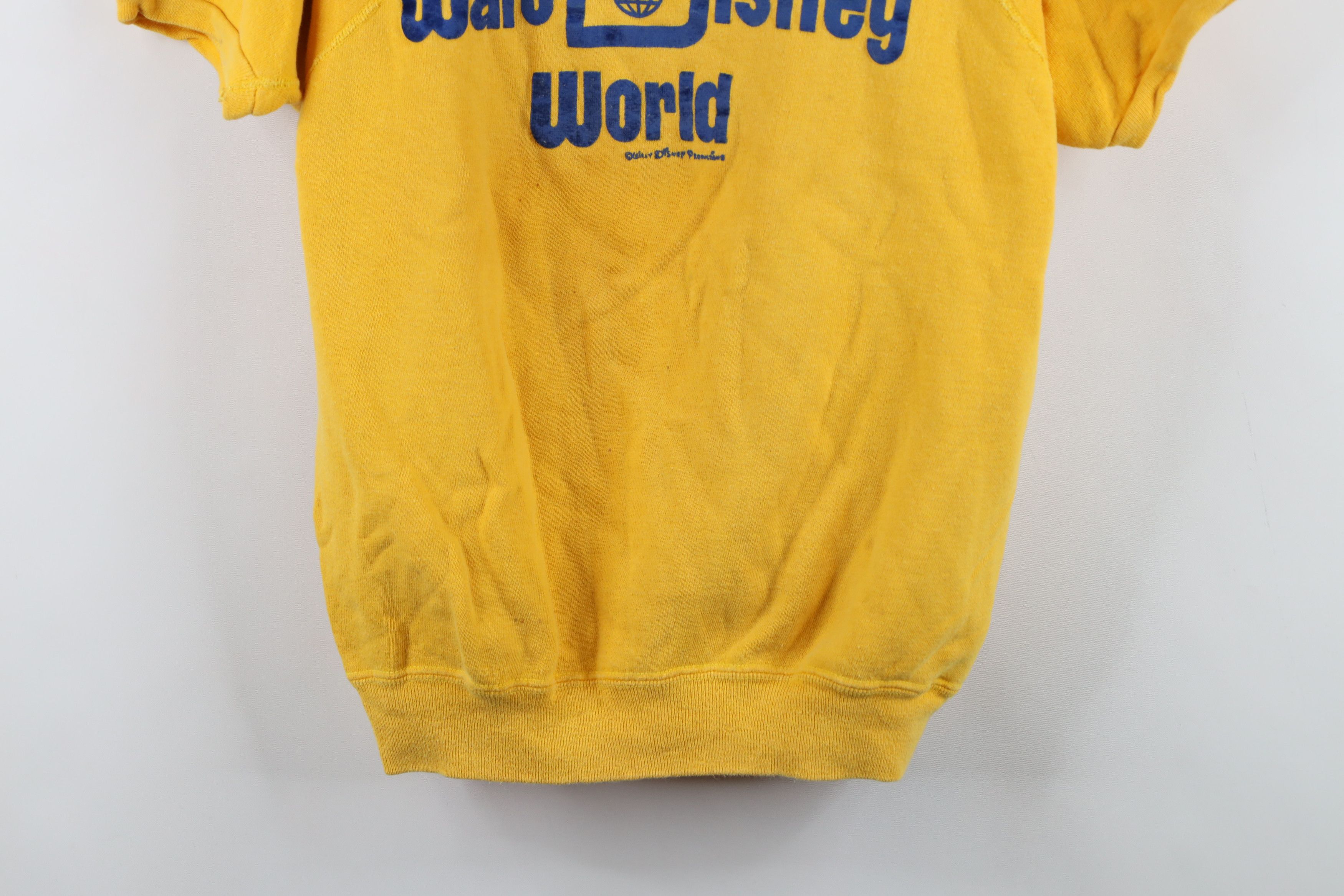 Disney Vintage 70s Walt Disney World Short Sleeve Sweatshirt USA Size L / US 10 / IT 46 - 3 Thumbnail