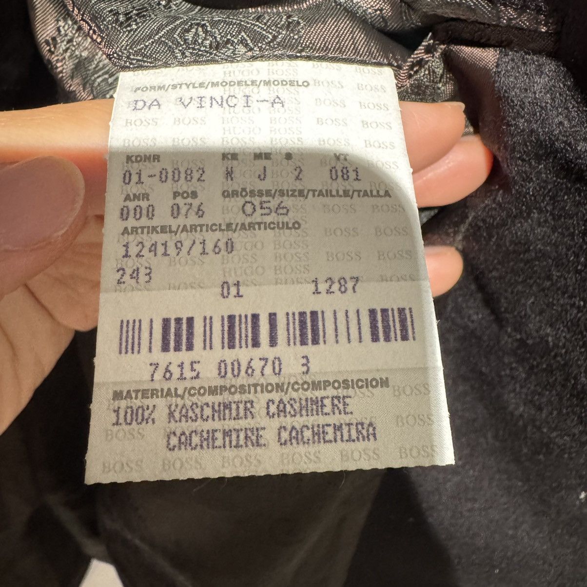 Hugo Boss Hugo Boss men’s black suit, premium Loro Piana 100% cashmere Size 46R - 4 Thumbnail