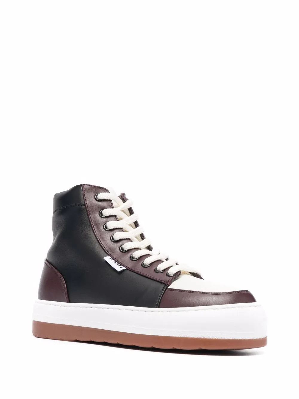Sunnei o1mle1025 Unisex Dreamy Leather High Top Sneakers Multicolor Size US 5 / EU 37 - 2 Thumbnail