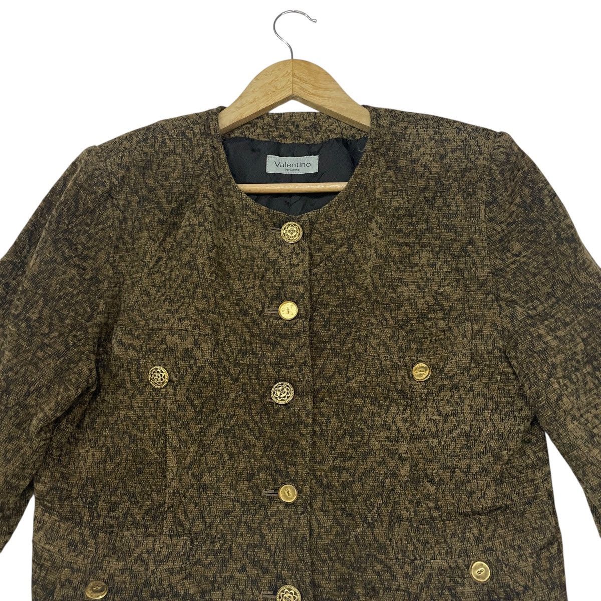 Valentino Vintage Valentino Per Donna Tweed Jacket Size L / US 10 / IT 46 - 2 Thumbnail