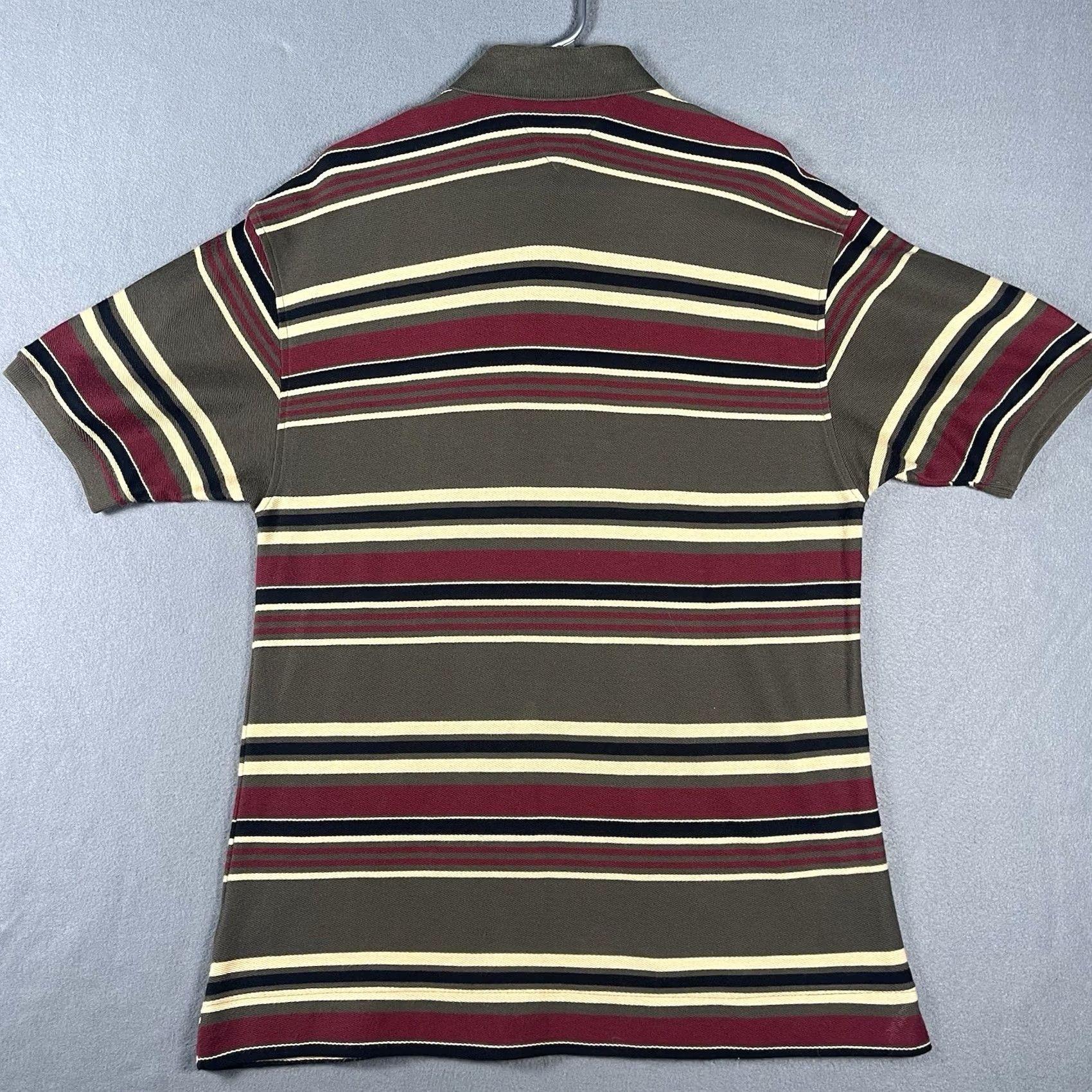 Tommy Hilfiger Tommy Hilfiger Polo Shirt M Maroon Tan Striped Preppy Casual Y2K Golf Dad Men Size US M / EU 48-50 / 2 - 3 Thumbnail
