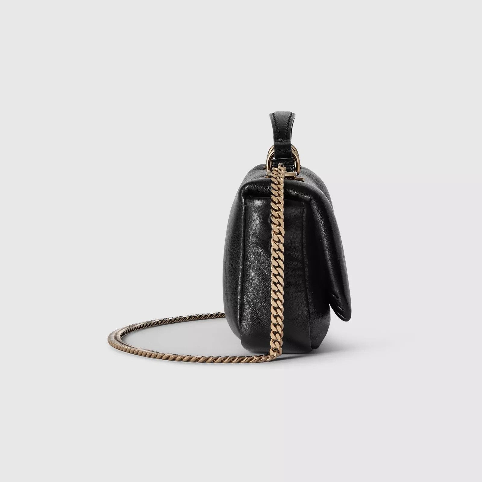 Gucci GUCCI GG Small Black Leather Top Handle New Authentic Size ONE SIZE - 4 Thumbnail