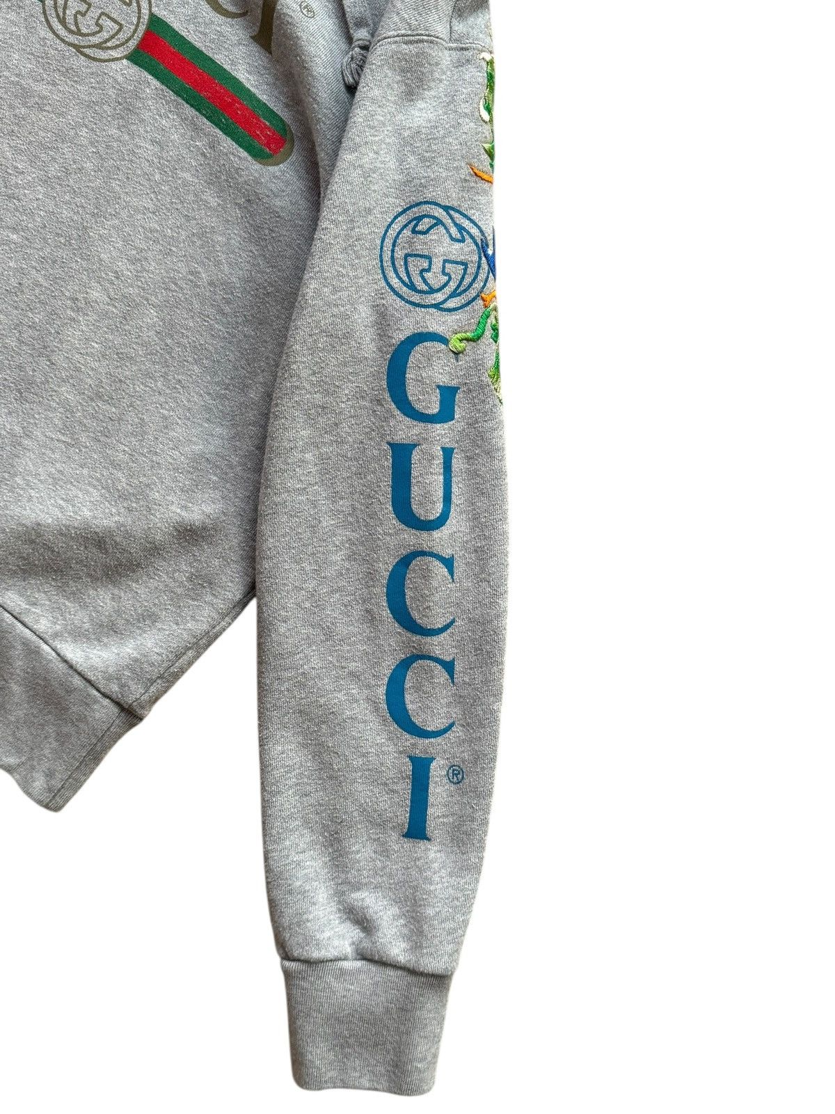 Gucci Gucci Dragon Embroidered Logo Sweatshirt Hoodie Size US L / EU 52-54 / 3 - 7 Thumbnail