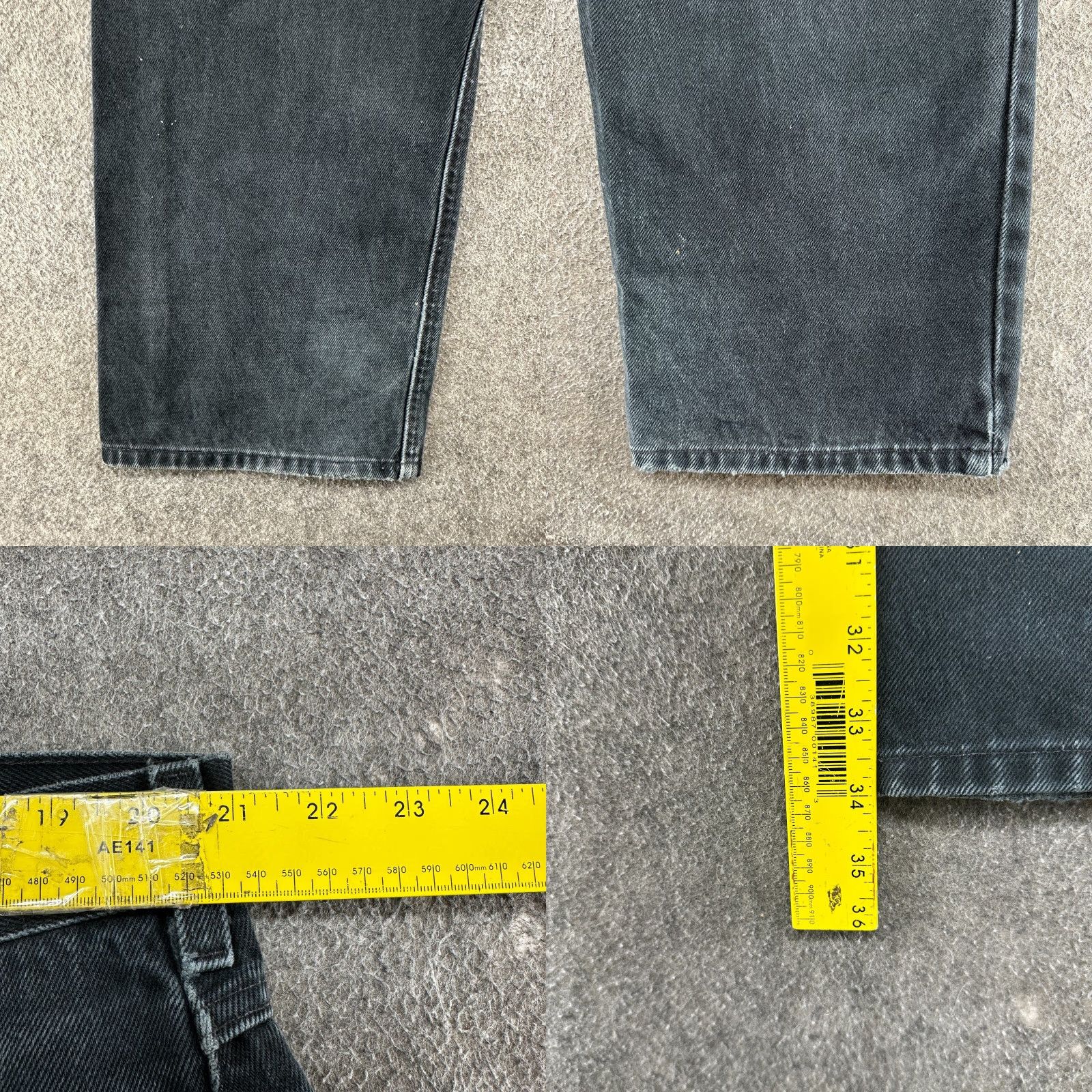 Carhartt Carhartt Jeans Mens 42x34 Black Carpenter Relaxed Dark Wash Denim B161 Size US 42 / EU 58 - 10 Thumbnail