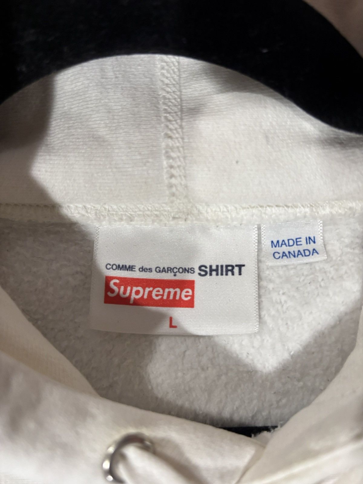 Comme des Garcons SHIRT × Supreme CDG x Supreme Backwards Box Logo Hoodie Size US L / EU 52-54 / 3 - 4 Thumbnail