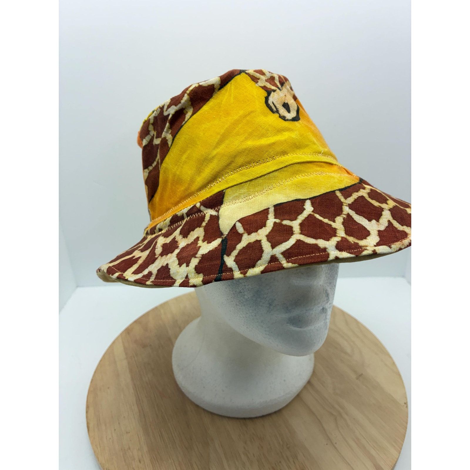 Other Gerald — Upcycled Waxed Cotton Giraffe Bucket Hat Size ONE SIZE - 8 Thumbnail