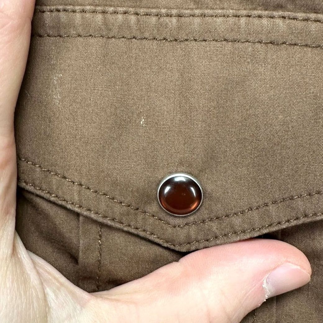 Fossil Fossil Pearl Snap Western Shirt Men XL Brown Button-Up Flap Pockets Casual Vintage (Pre-Owned) Size US XL / EU 56 / 4 - 5 Thumbnail
