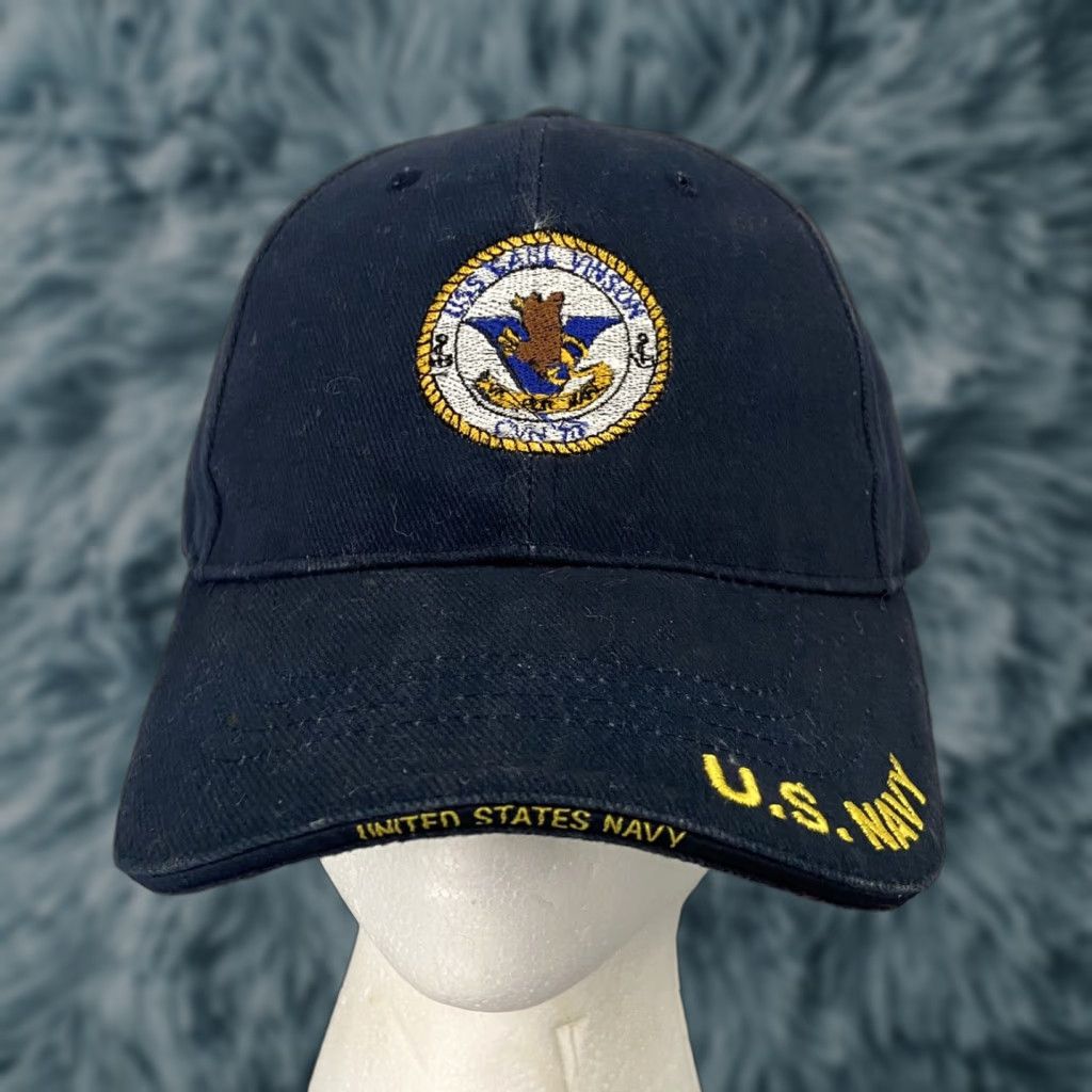 Vintage VINTAGE US Navy Hat Adult Blue Strap Back Cap USS Carl Vinson CVN-70 Eagle Crest Mens Baseball Cap One Size Blue Eagle Crest Mens US Navy Hat Size ONE SIZE - 1 Thumbnail