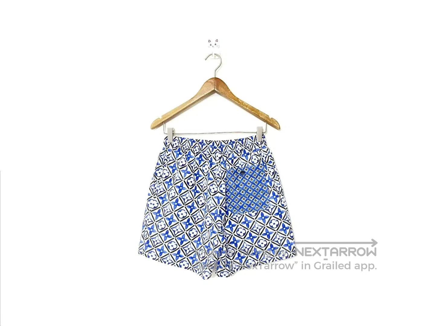 Louis Vuitton Louis Vuitton White and Blue Ink Camo Shorts| Size US 36 / EU 52 - 2 Thumbnail