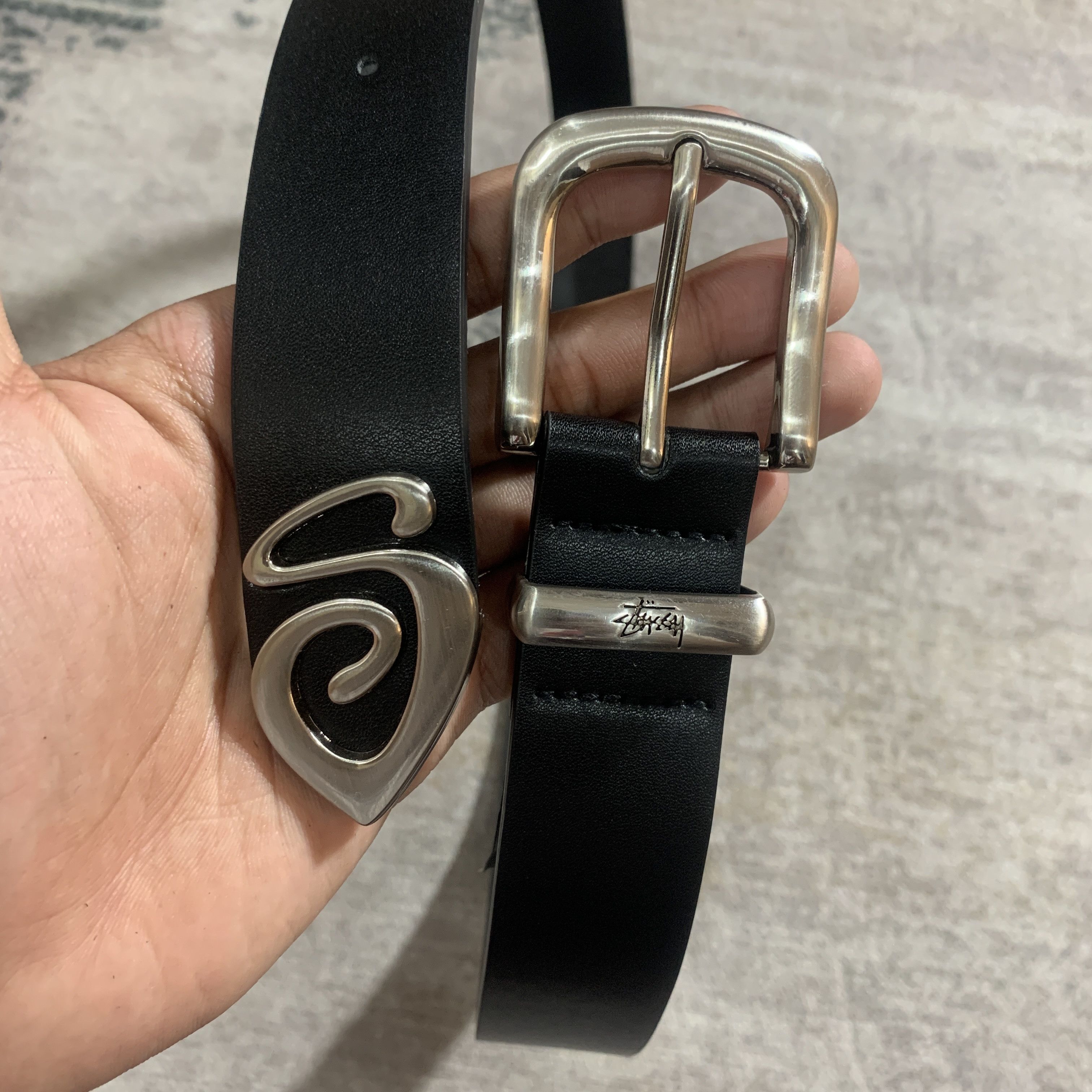 Stussy STUSSY METAL S TIP BELT BLACK S/M Size ONE SIZE - 1 Thumbnail