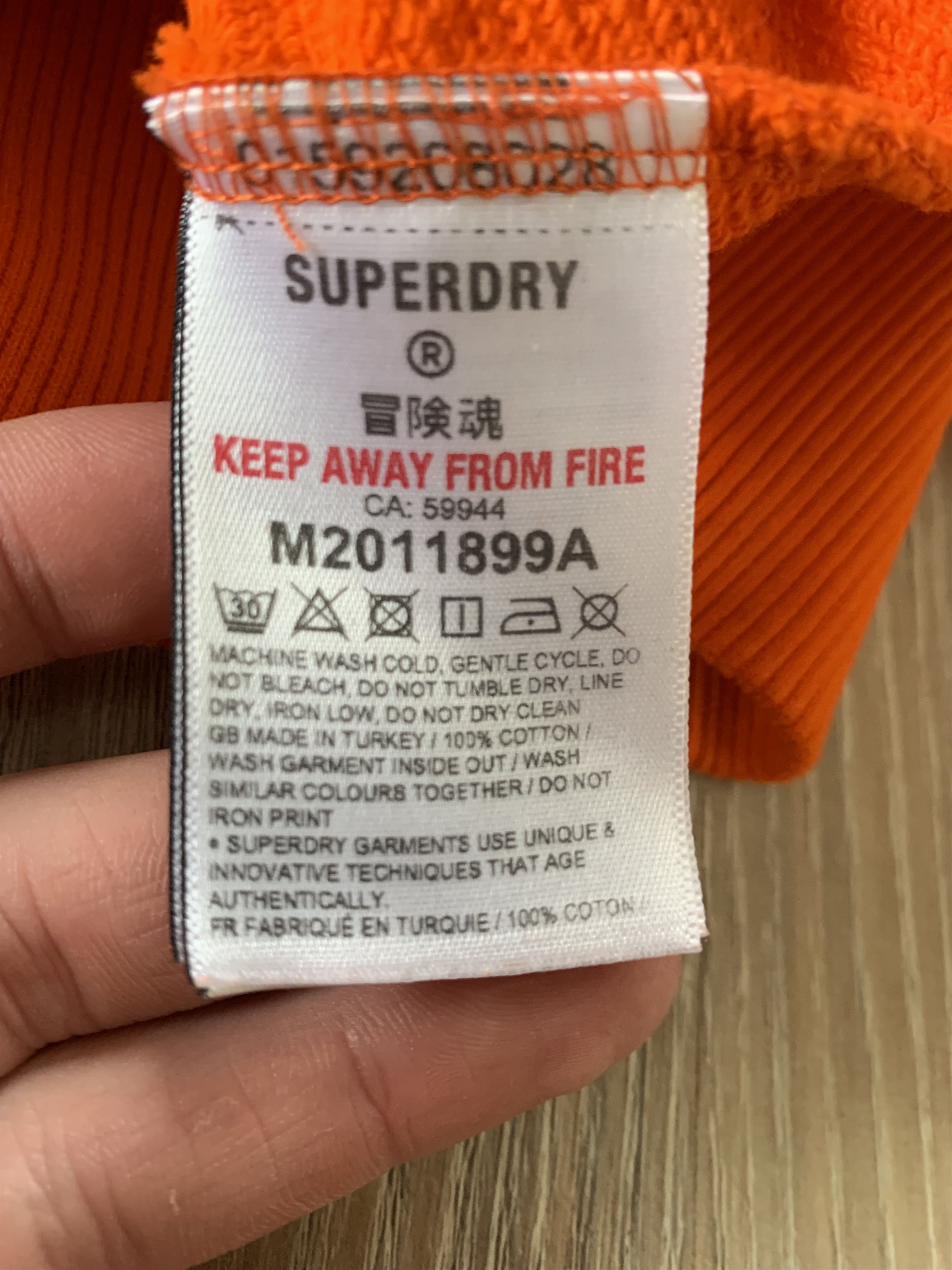 Japanese Brand × Superdry Superdry Orange Cotton Center Logo Hoodie Size US S / EU 44-46 / 1 - 8 Thumbnail