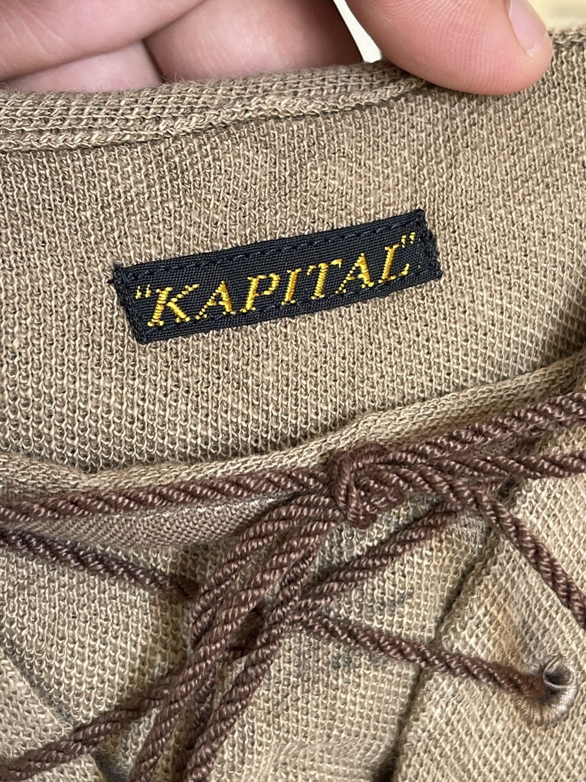 Kapital Kapital Lace Up Polo Shirt With Leather Patches Longtail Size US L / EU 52-54 / 3 - 5 Thumbnail