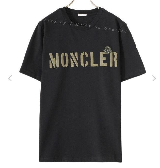 Moncler Moncler Men's Logo Print Black Crew Neck T-Shirt Size US M / EU 48-50 / 2 - 1 Thumbnail