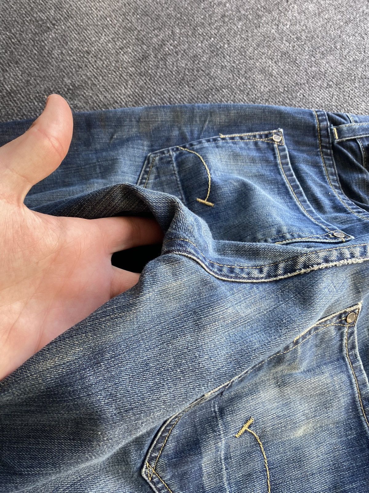 G-Star 🔥Opium Punk G Star Distressed blue mens jeans relaxed 34 siz Size US 34 / EU 50 - 13 Thumbnail