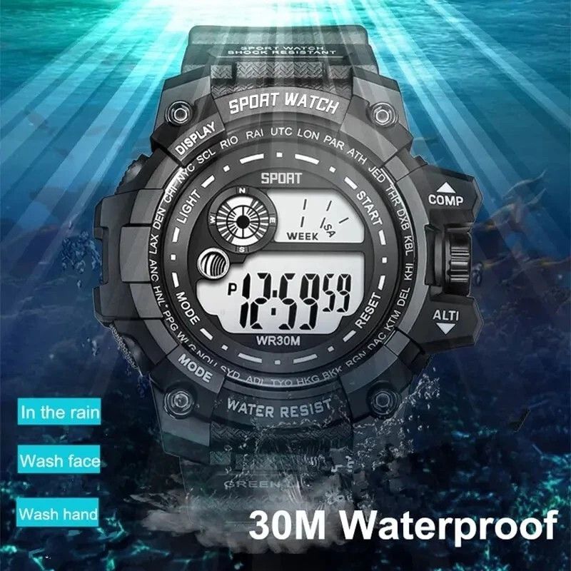 Other Men’s Tactical Digital Sport Watch LED Military Shock Style Size ONE SIZE - 2 Thumbnail