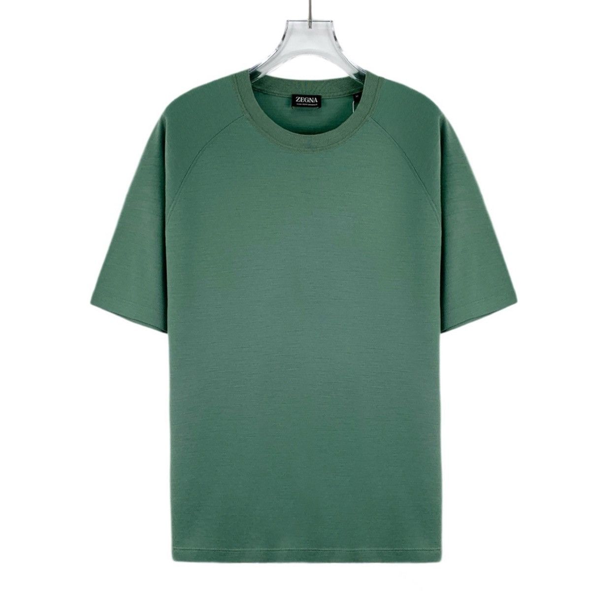 Z Zegna Zegna Green Wool Crew Neck Short Sleeve T-shirt K26WX Size US M / EU 48-50 / 2 - 1 Thumbnail