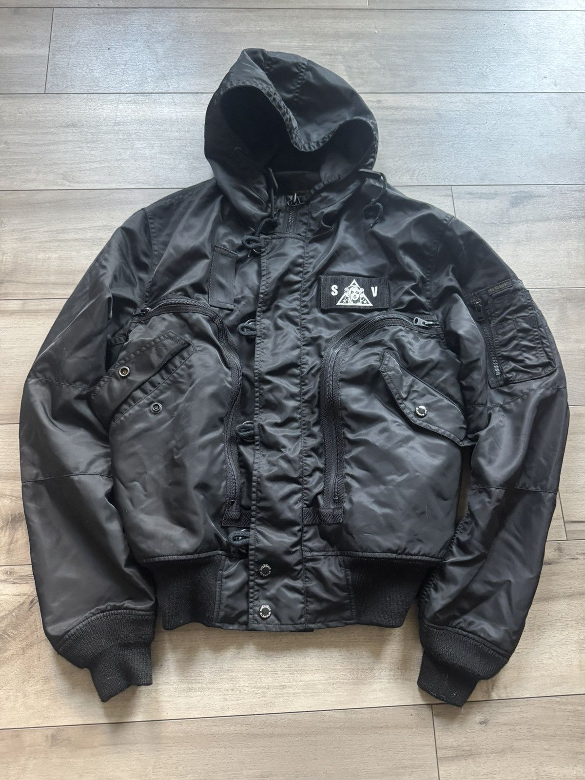 Hysteric Glamour Hysteric Glamour Multi Zip Tactical Hooded Bomber Jacket Size US L / EU 52-54 / 3 - 1 Thumbnail
