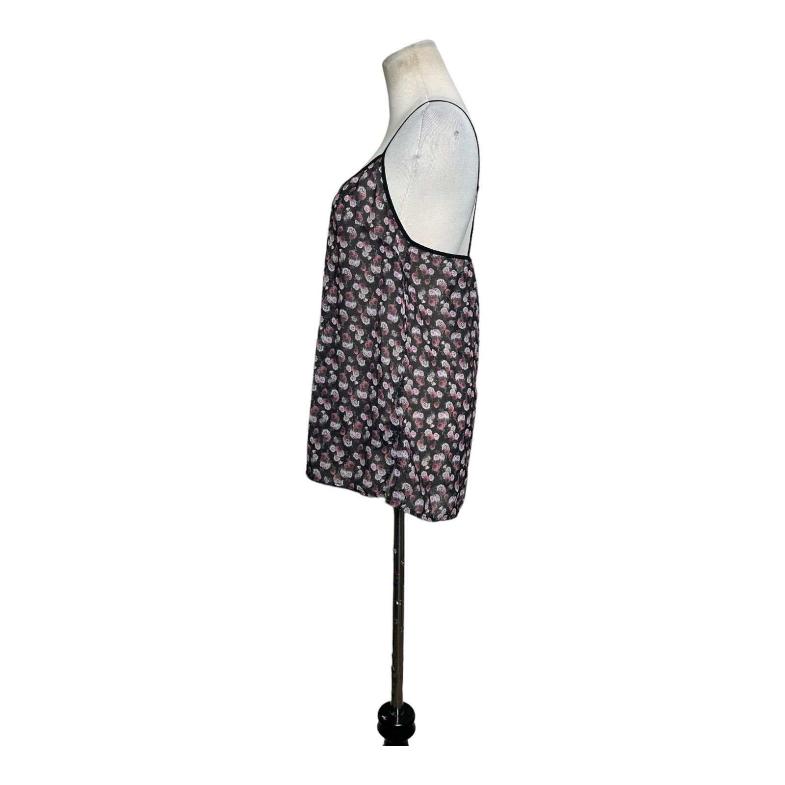 Divided Divided black floral semi sheer open back casual cami size 8 Size M / US 6-8 / IT 42-44 - 5 Thumbnail