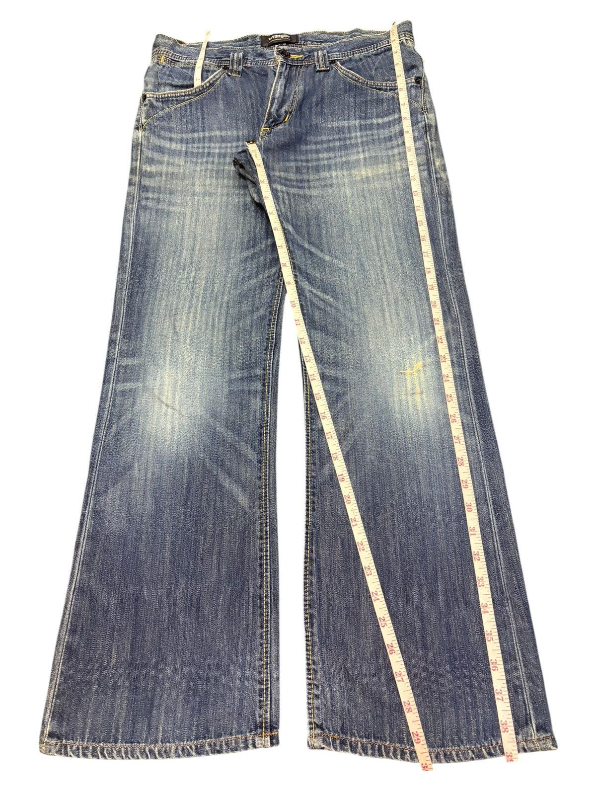 Wrangler Vintage Wrangler Rusty Wash Distress Flare Jeans Size US 32 / EU 48 - 7 Thumbnail