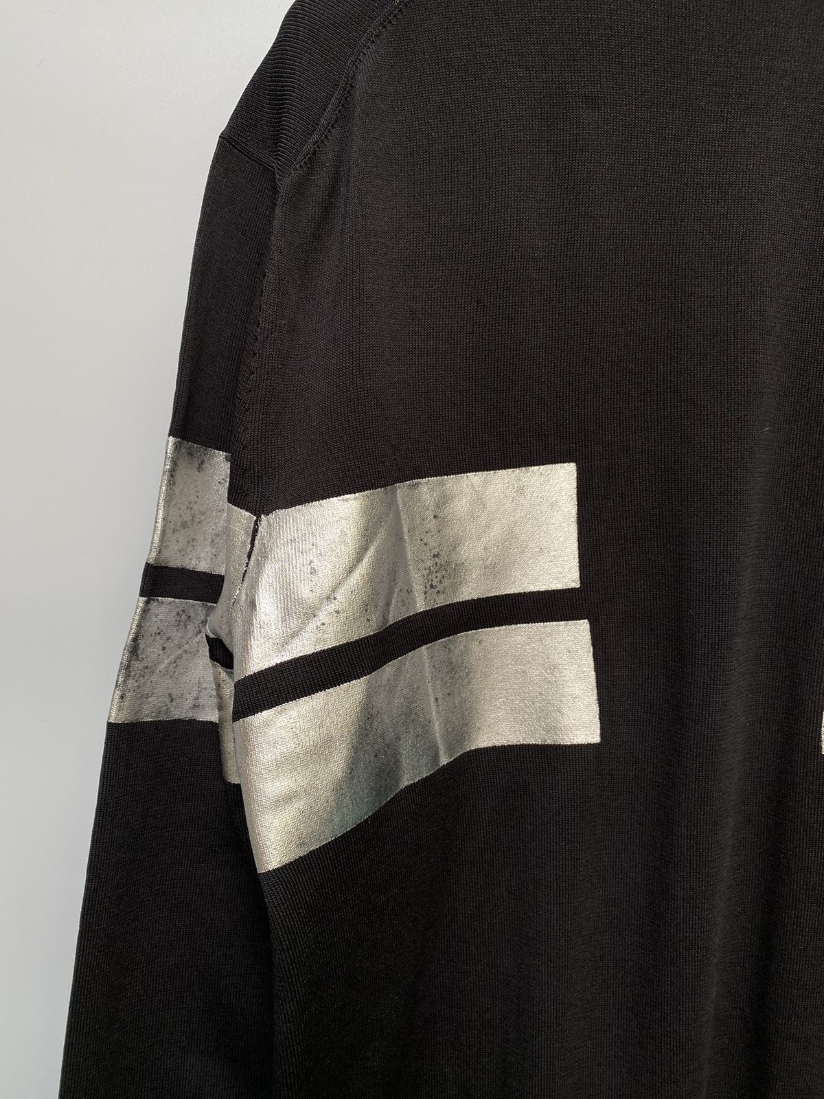 Neil Barrett Metallic Stripe Knit Sweater Size US S / EU 44-46 / 1 - 7 Thumbnail