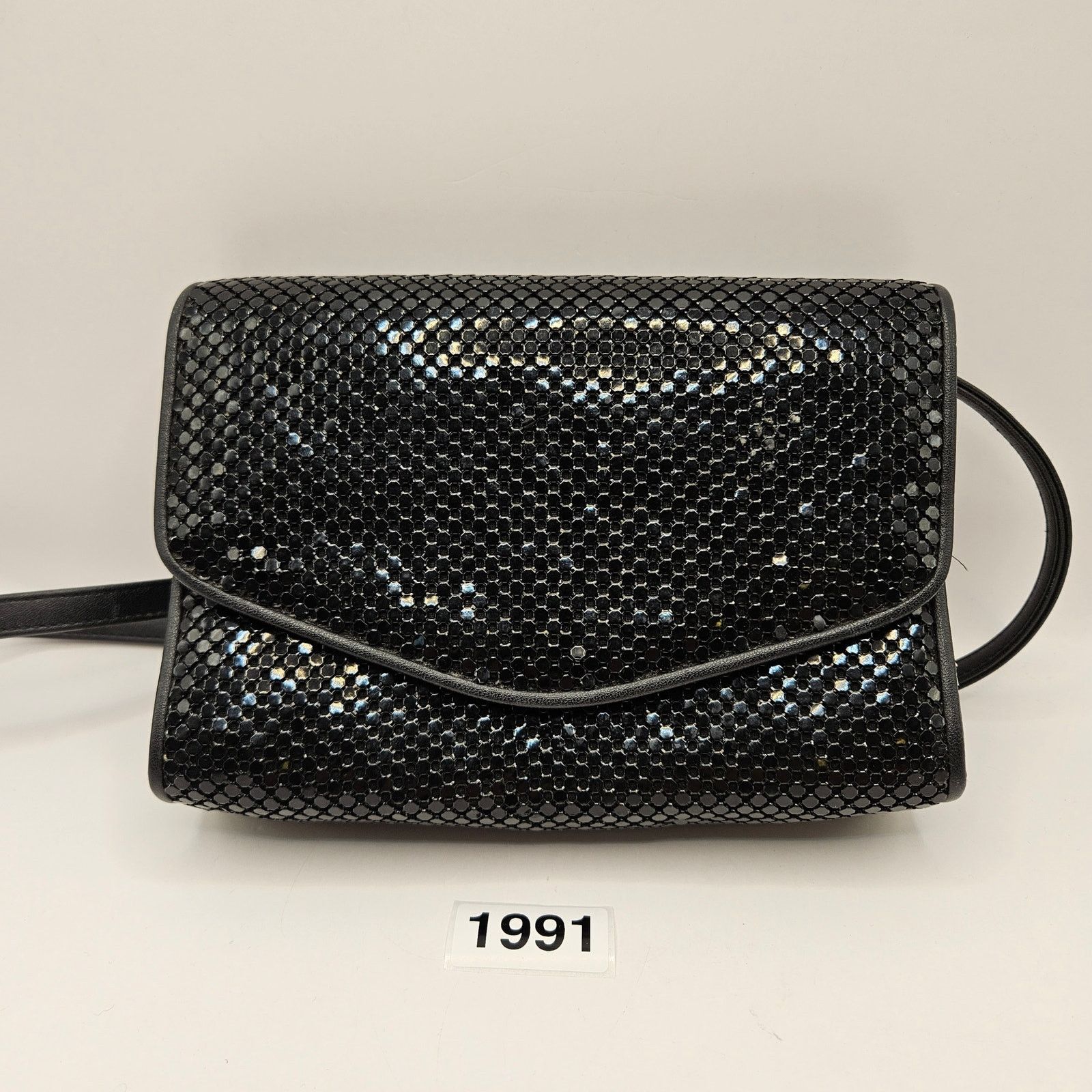 Other WHITING & DAVIS BLACK METAL MESH VINTAGE CROSSBODY PURSE BAG Size ONE SIZE - 1 Thumbnail