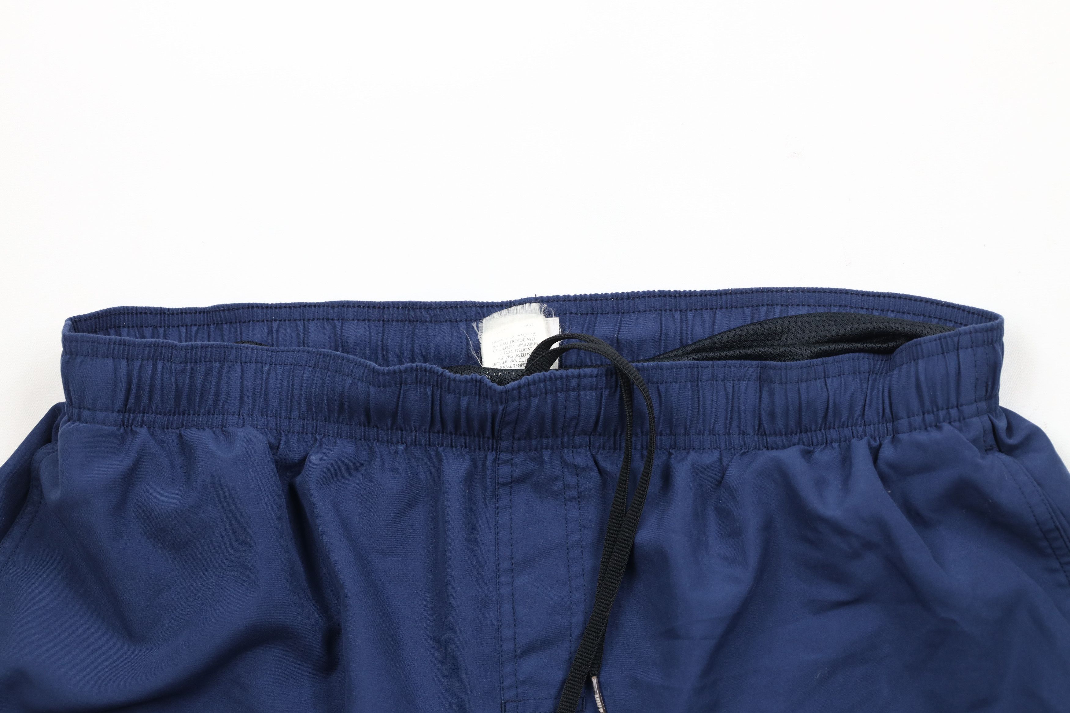 Nike × Vintage Vintage 90s Y2K Nike Scott Mini Swoosh Lined Shorts Navy Size US 34 / EU 50 - 2 Thumbnail