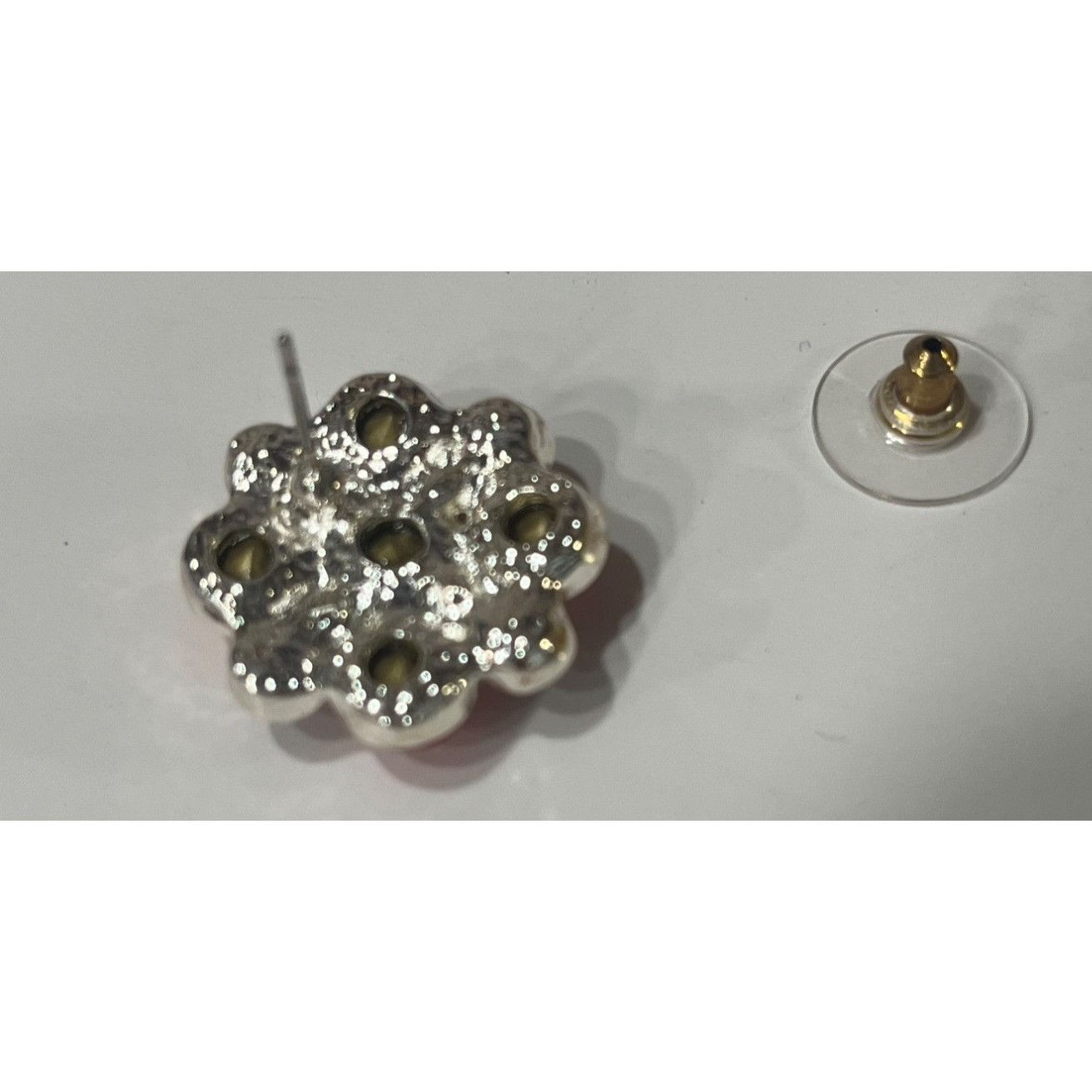 Other Style & Co. Red & Black Crystal Flower Stud Earrings Size ONE SIZE - 7 Thumbnail