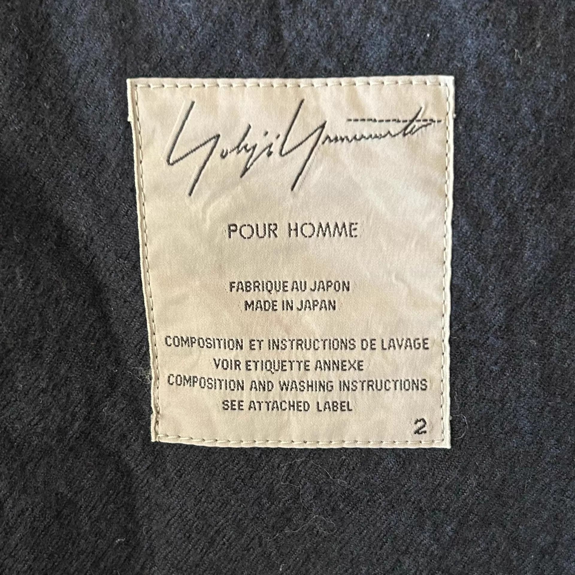 Yohji Yamamoto Yohji Yamamoto 14AW Mens Felted Wool Navy Blazer Size US M / EU 48-50 / 2 - 3 Thumbnail