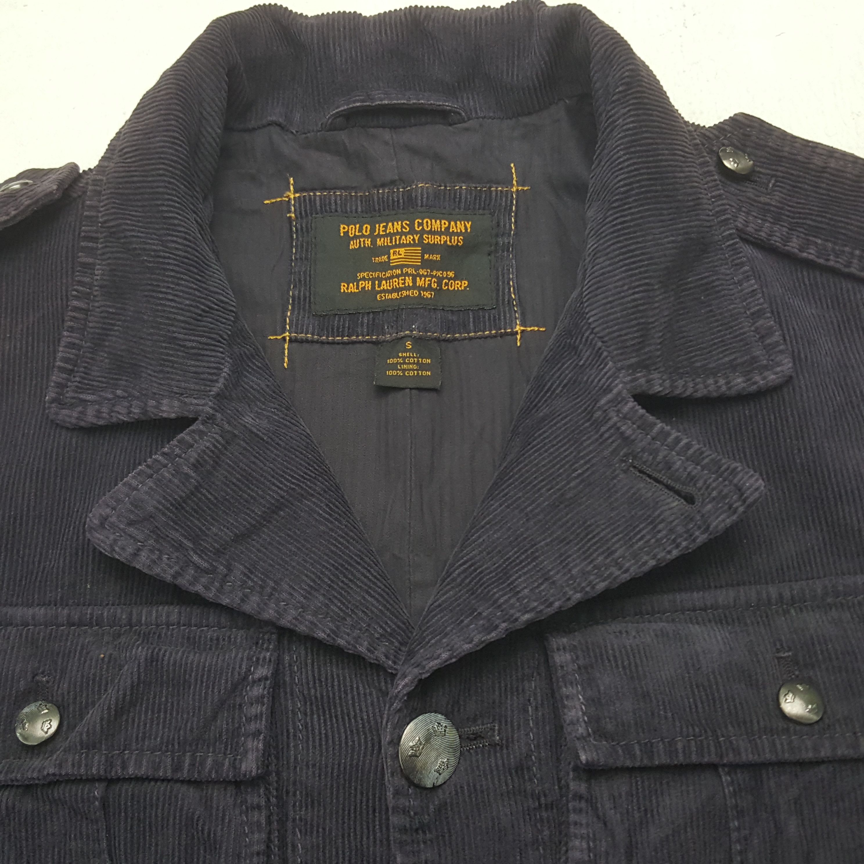 Polo Ralph Lauren Vintage Polo Jeans Company Corduroy Button Jacket Size US S / EU 44-46 / 1 - 4 Thumbnail